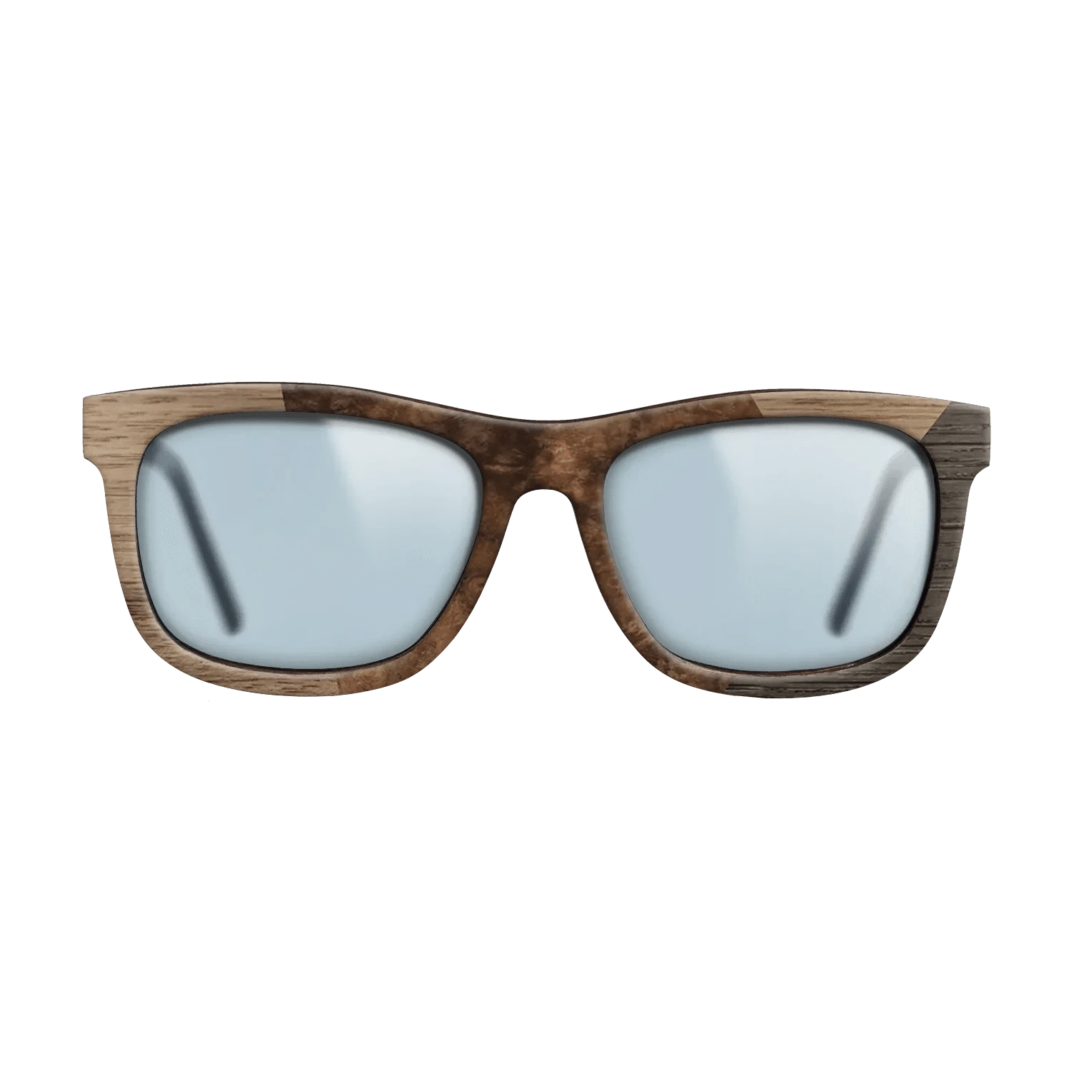 Walnut Burl,Walnut: Straight Grain,Rosewood Reconstituted: Angle Cut - The Hero - Square - 1683 - SIRIS wood optic