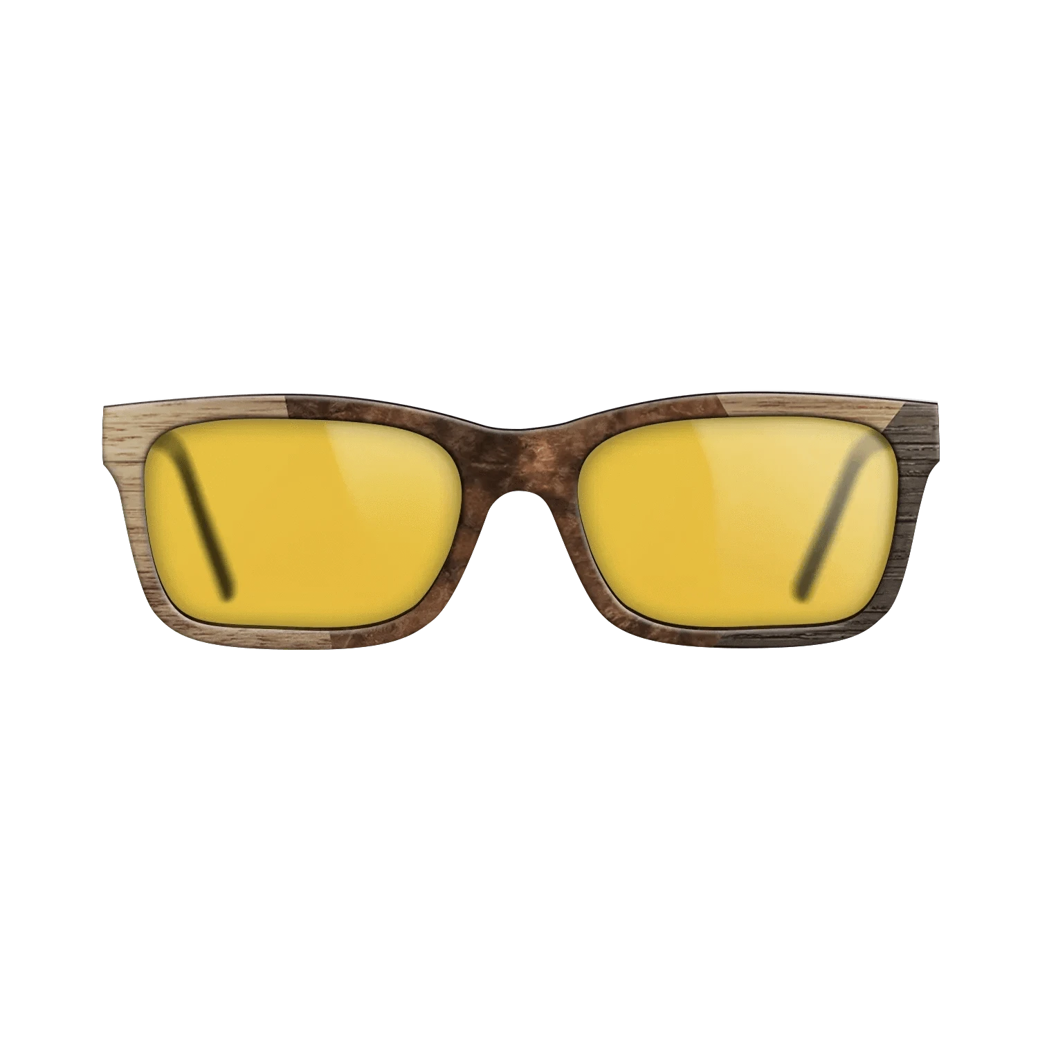 Walnut Burl,Walnut: Straight Grain,Rosewood Reconstituted: Angle Cut - The Sage - Rectangle - 1683 - SIRIS wood optic