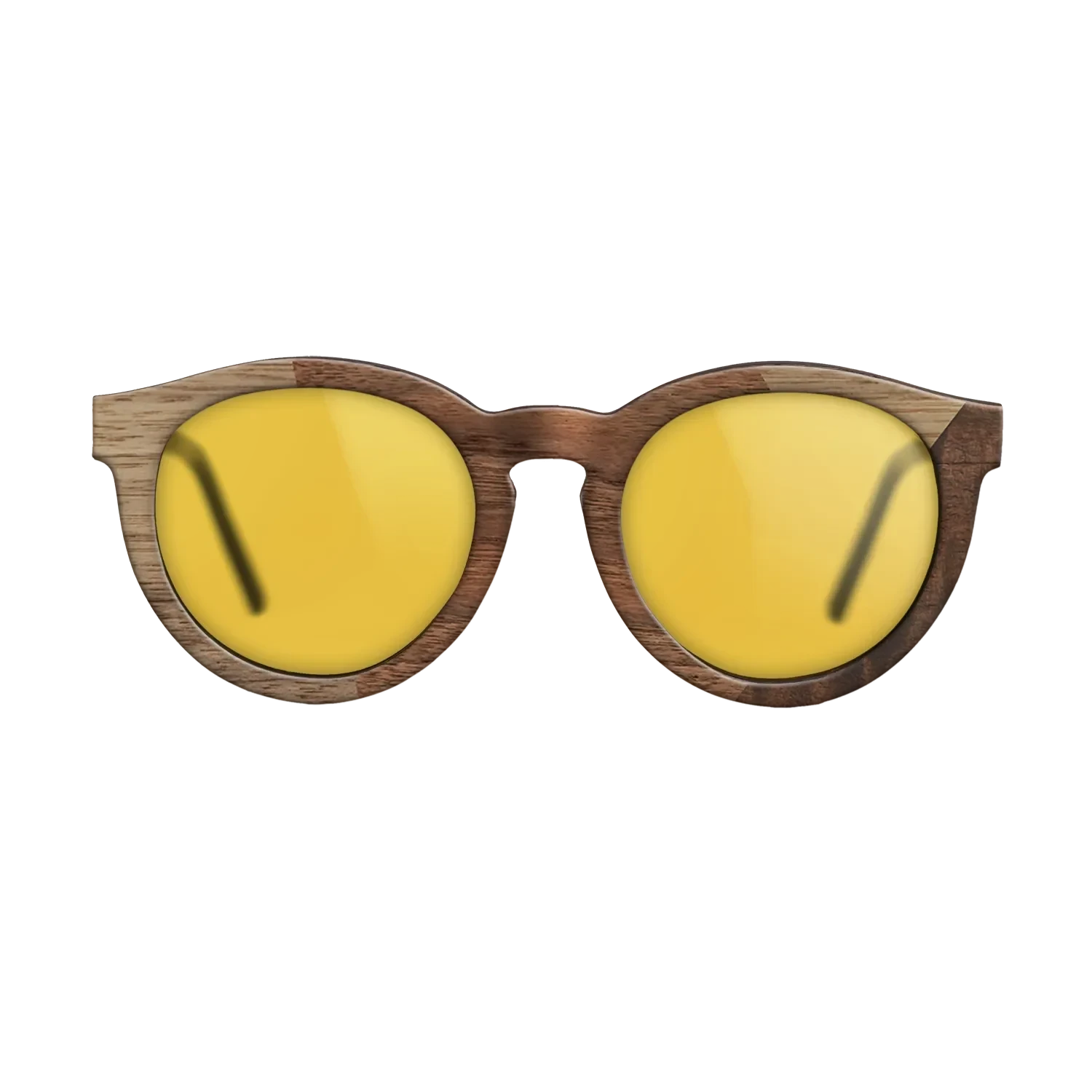 Walnut Claro Dark,Walnut: Straight Grain,Fumed Eucalyptus: Angle Cut - The Rebel - Round - SIRIS wood optic