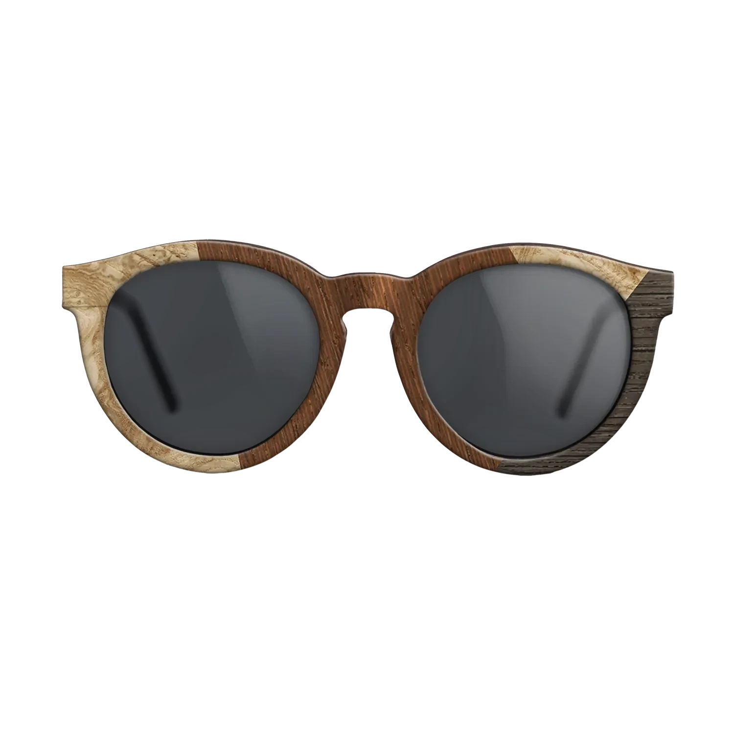 Wenge,Olive Burl,Fumed Oak: Angle Cut - The Rebel - Round - SIRIS wood optic