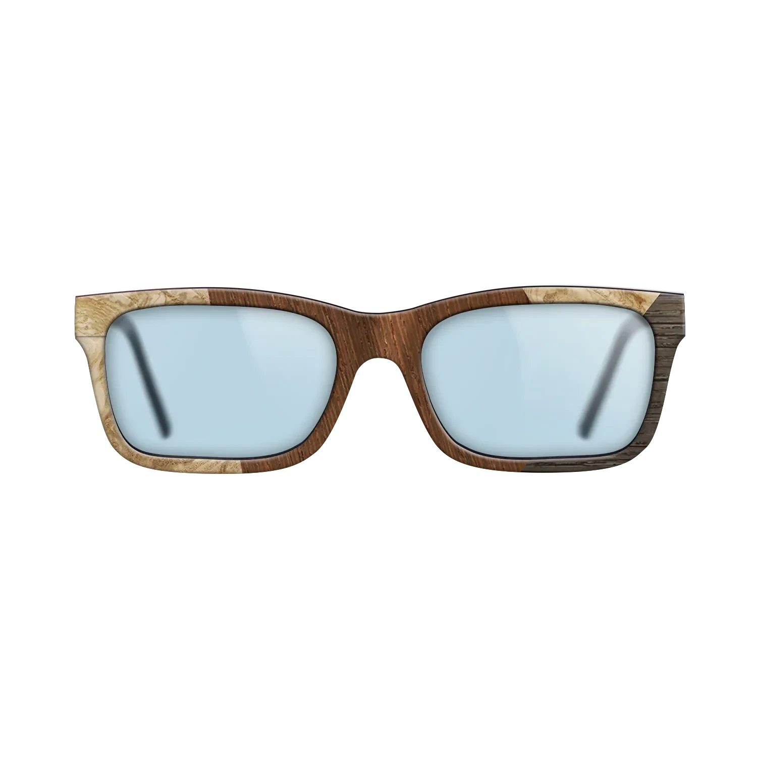 Wenge,Olive Burl,Fumed Oak: Angle Cut - The Sage - Rectangle - SIRIS wood optic
