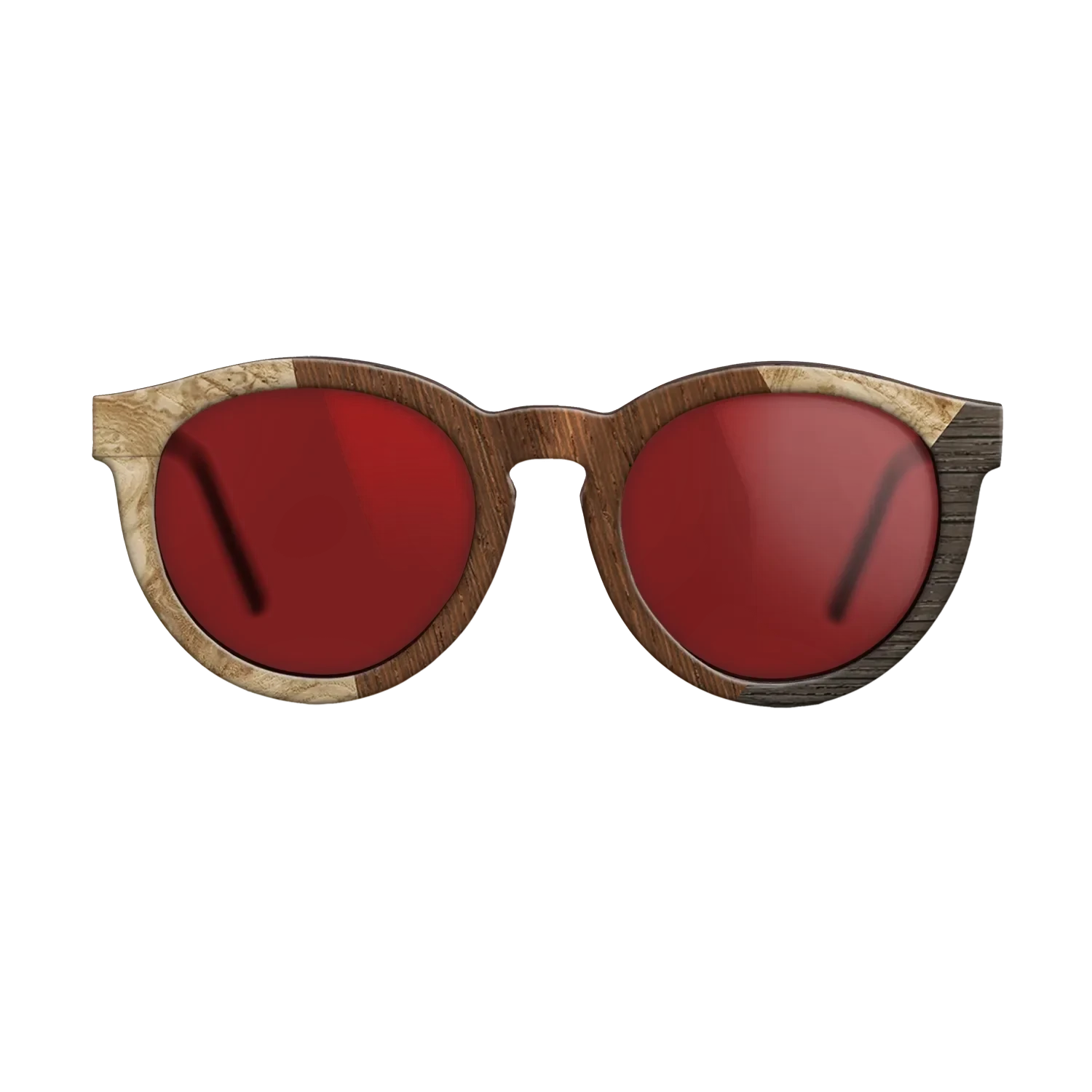 Wenge,Olive Burl,Fumed Oak: Angle Cut - The Rebel - Round - SIRIS wood optic