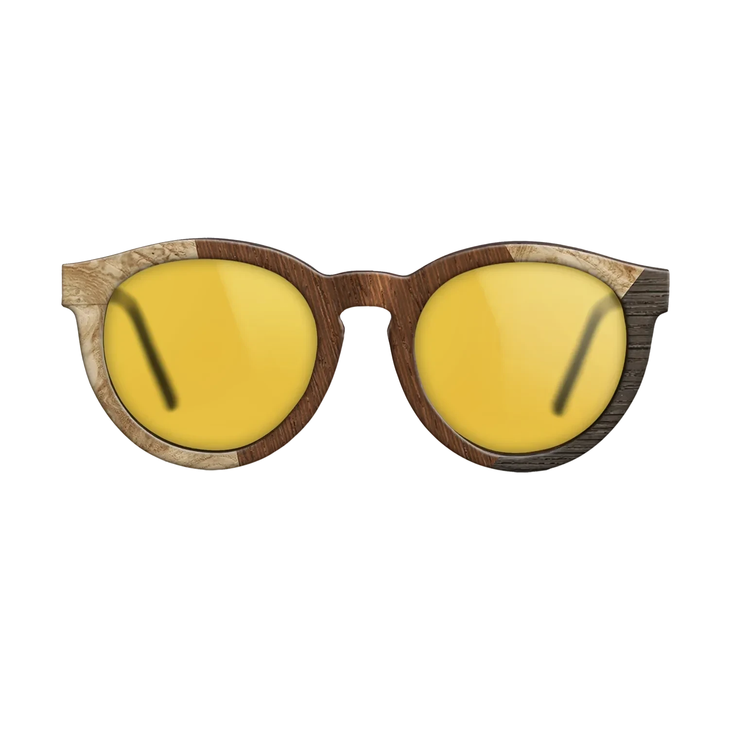 Wenge,Olive Burl,Fumed Oak: Angle Cut - The Rebel - Round - SIRIS wood optic