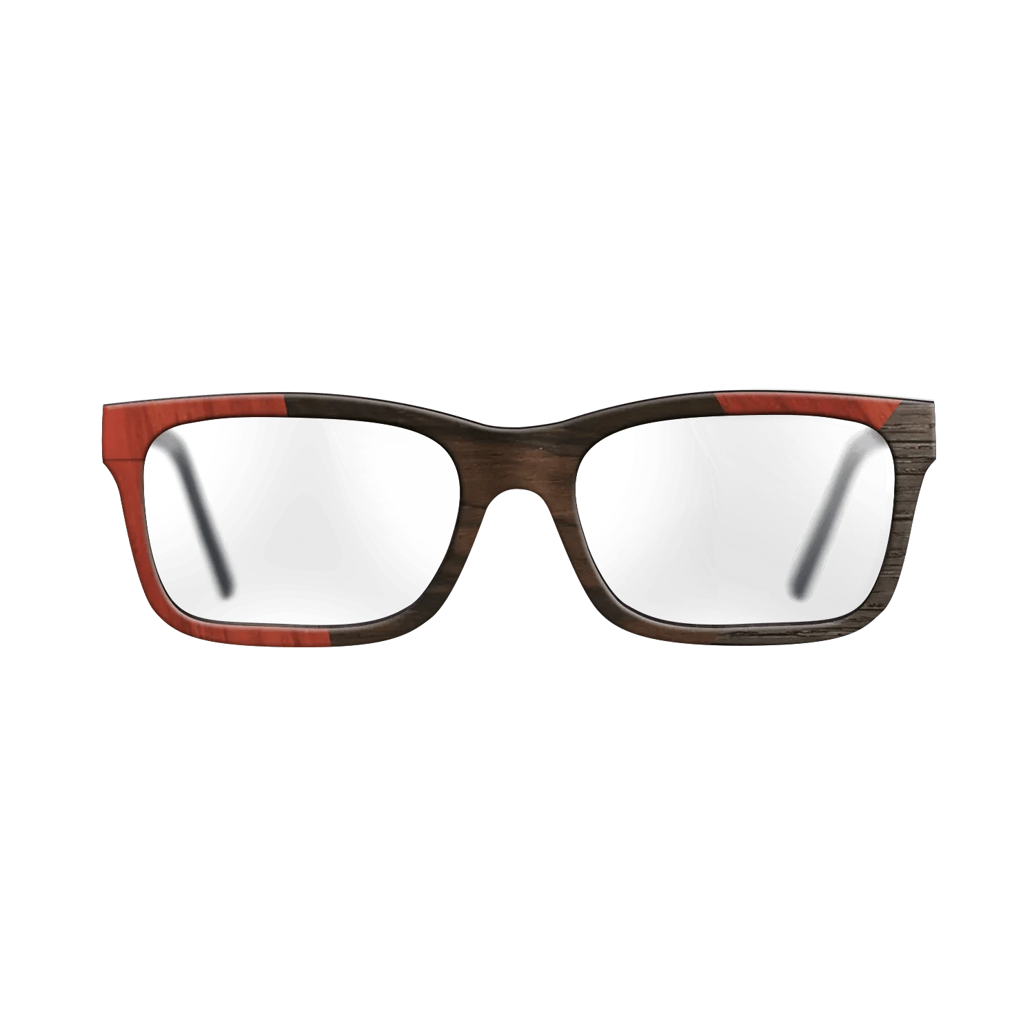 Ziricote Dark Quartered,Fumed Oak,Poplar Dyed: Red: Angle Cut - The Sage - Rectangle - SIRIS wood optic