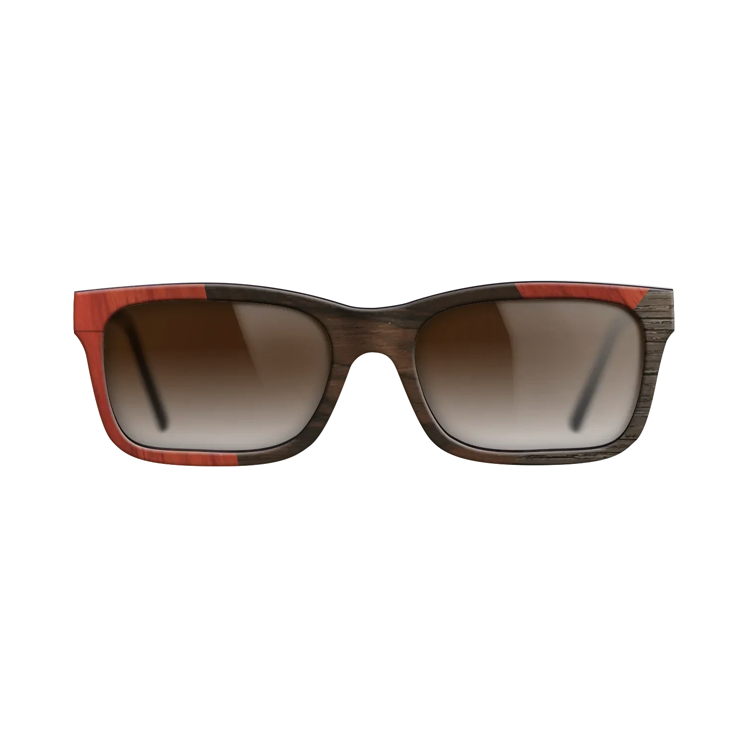 Ziricote Dark Quartered,Fumed Oak,Poplar Dyed: Red: Angle Cut - The Sage - Rectangle - SIRIS wood optic