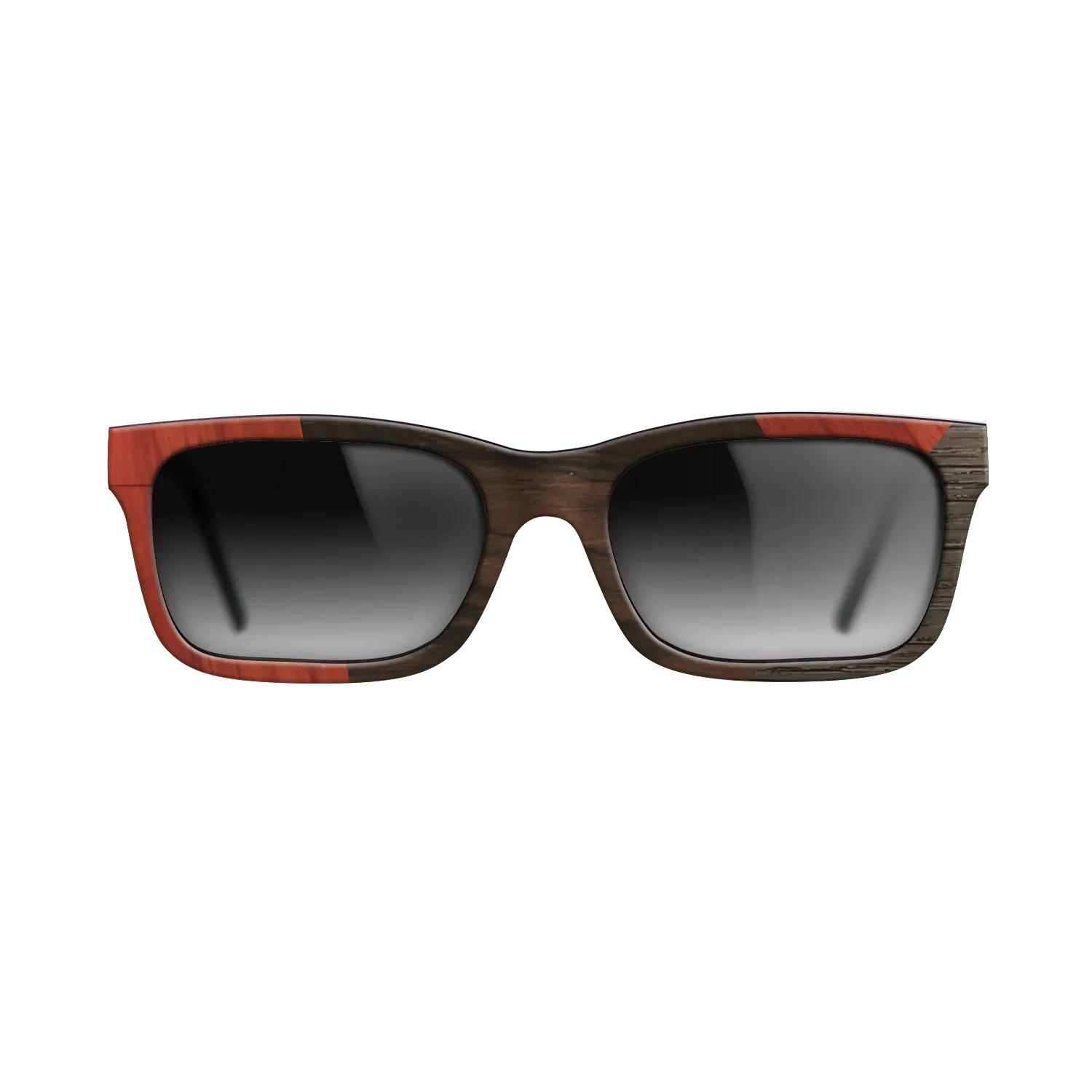 Ziricote Dark Quartered,Fumed Oak,Poplar Dyed: Red: Angle Cut - The Sage - Rectangle - SIRIS wood optic