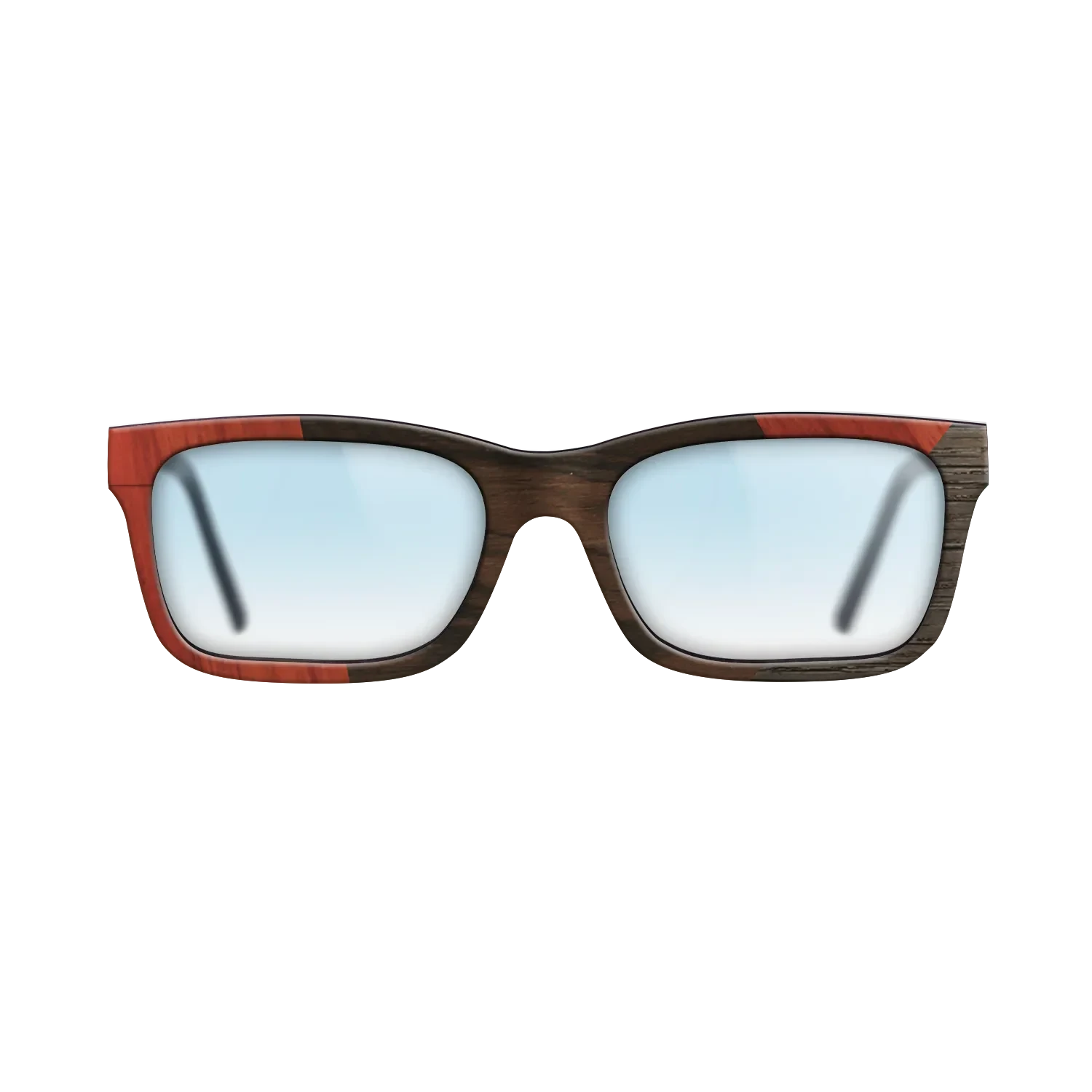 Ziricote Dark Quartered,Fumed Oak,Poplar Dyed: Red: Angle Cut - The Sage - Rectangle - SIRIS wood optic