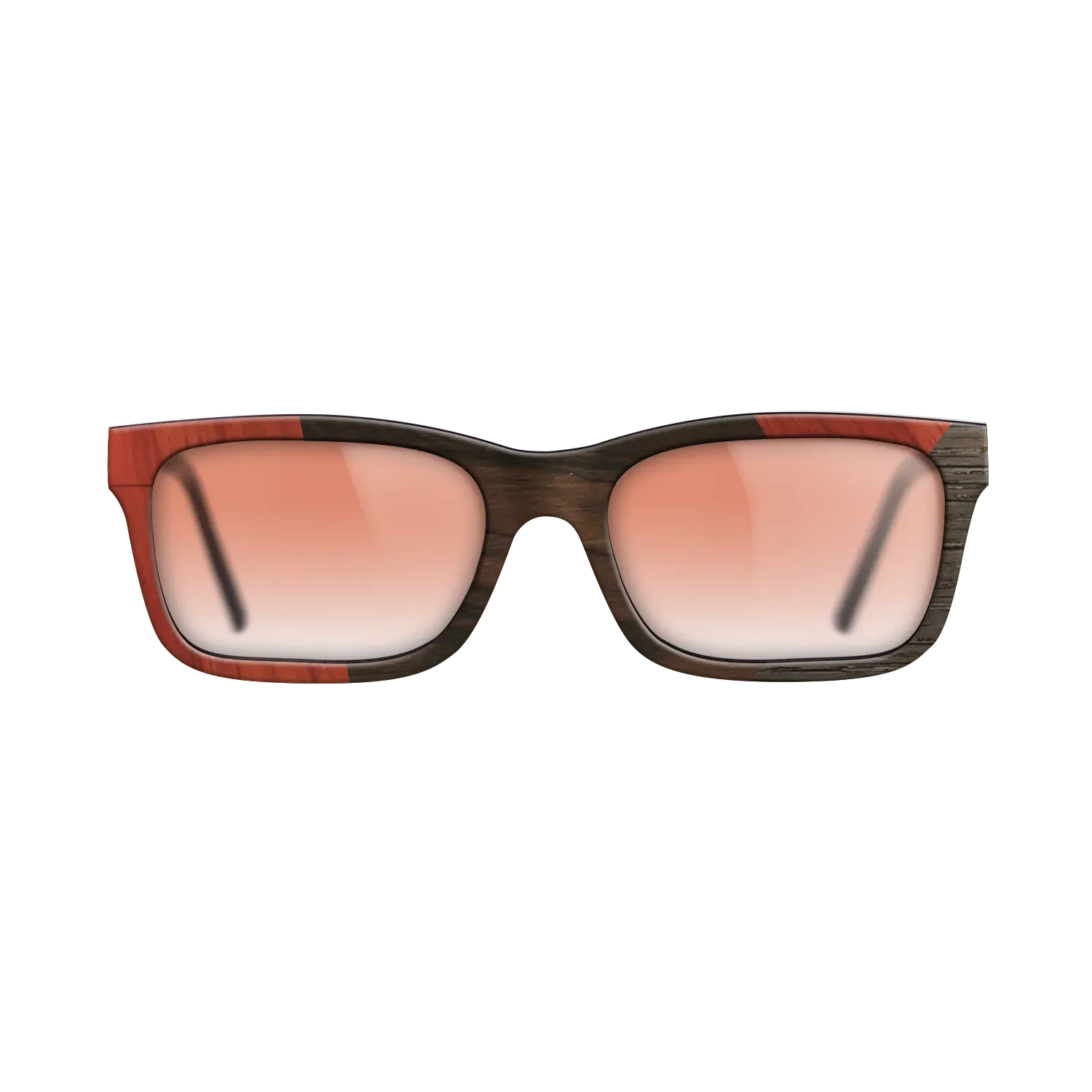 Ziricote Dark Quartered,Fumed Oak,Poplar Dyed: Red: Angle Cut - The Sage - Rectangle - SIRIS wood optic