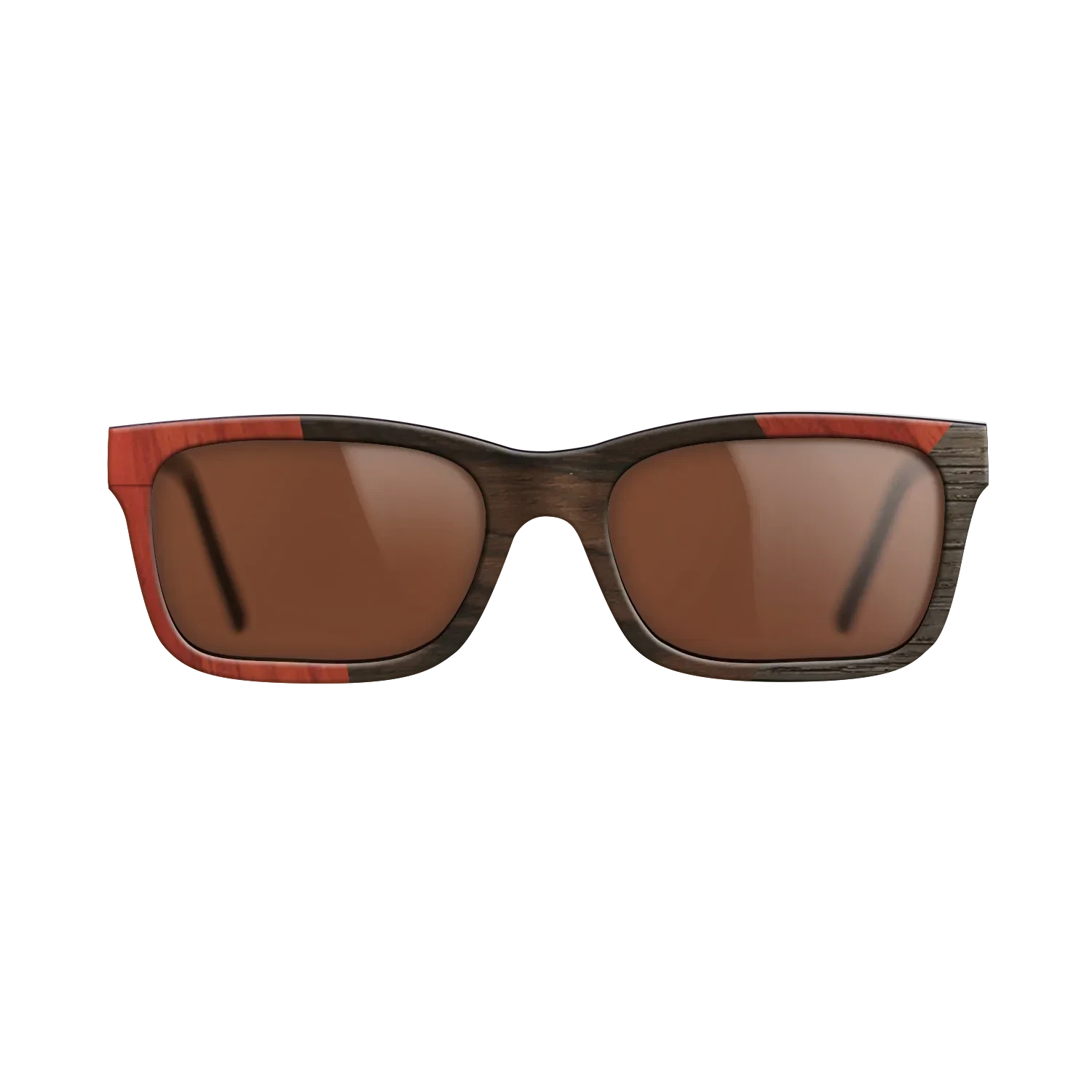 Ziricote Dark Quartered,Fumed Oak,Poplar Dyed: Red: Angle Cut - The Sage - Rectangle - SIRIS wood optic