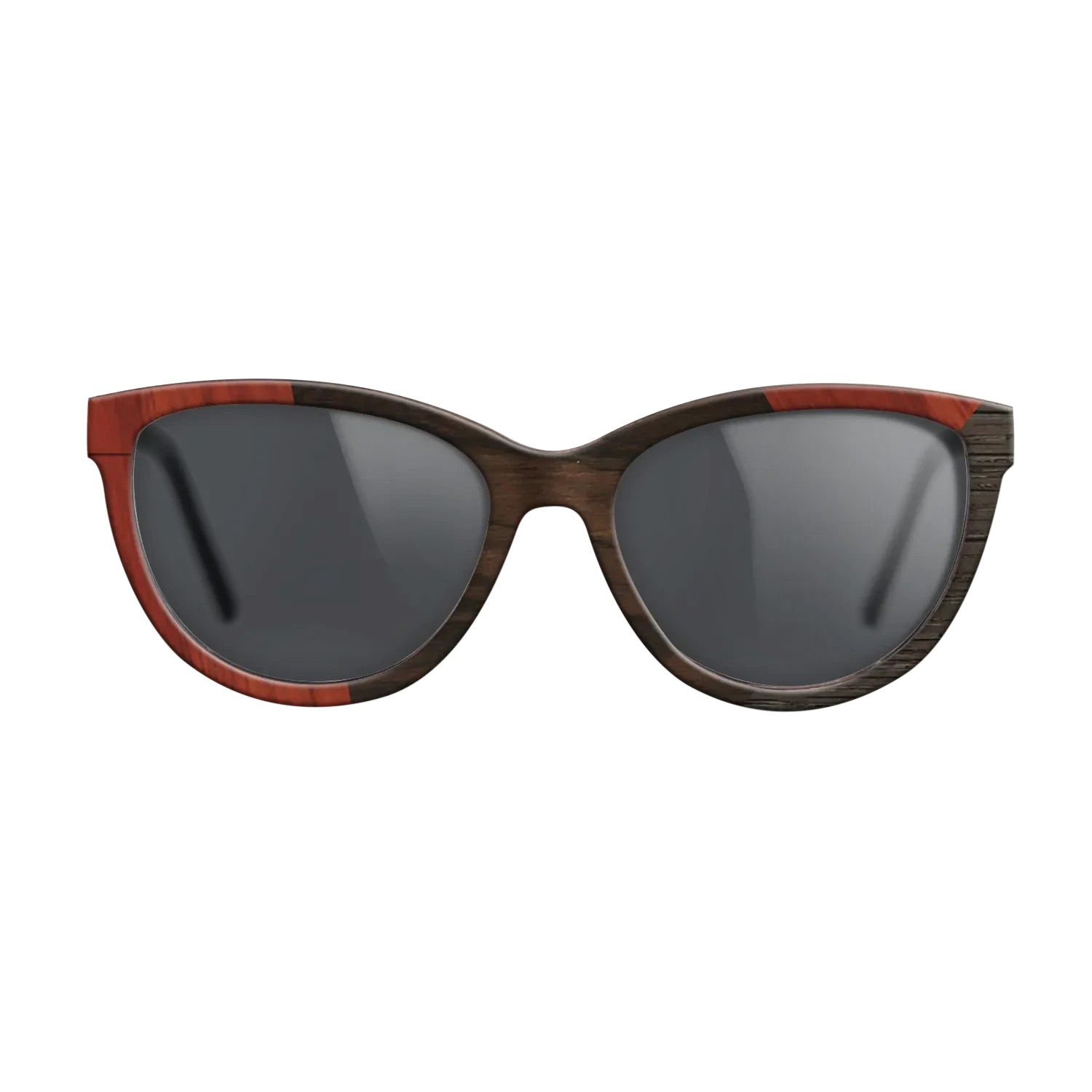 Ziricote Dark Quartered,Fumed Oak,Poplar Dyed: Red: Angle Cut - The Maiden - Cat - SIRIS wood optic