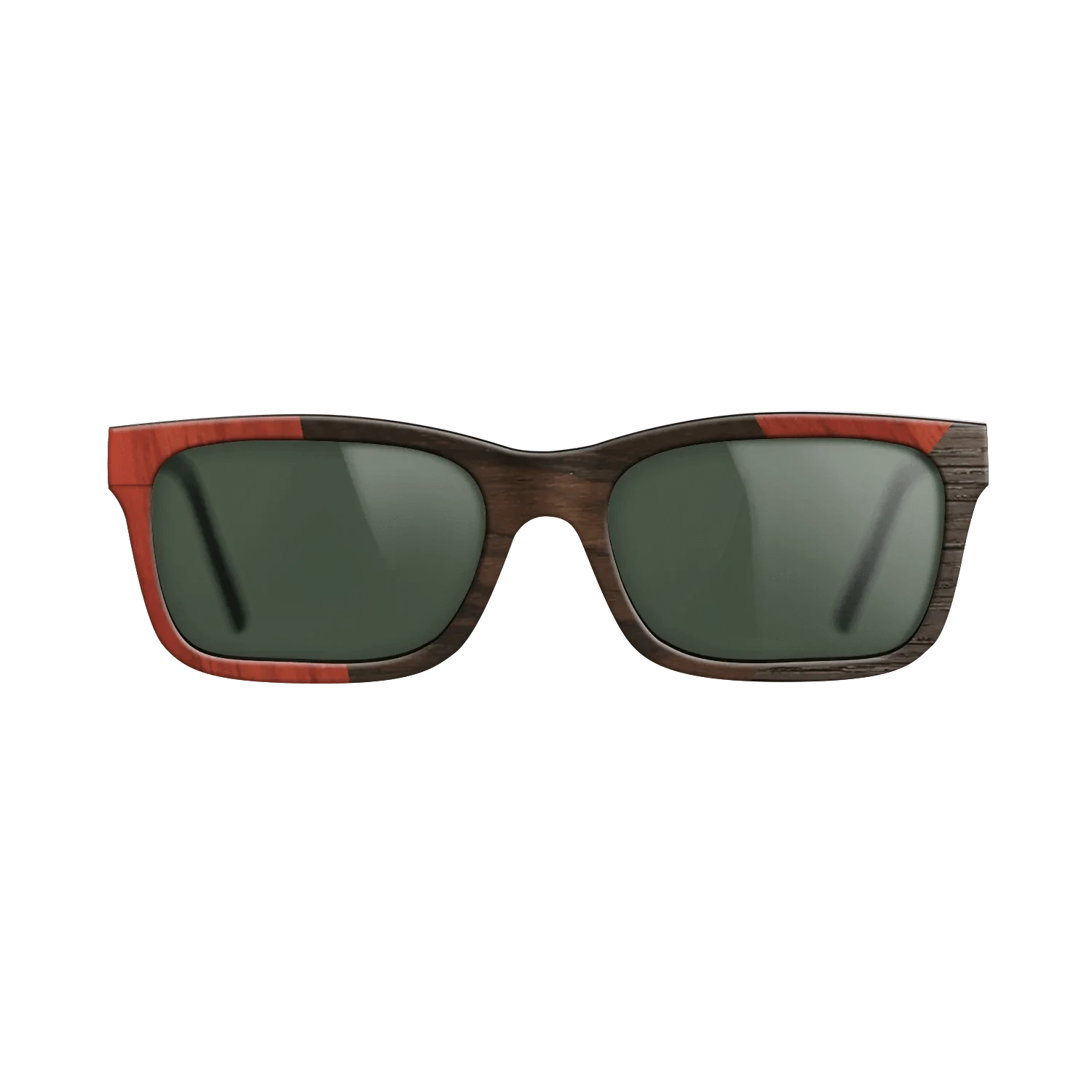 Ziricote Dark Quartered,Fumed Oak,Poplar Dyed: Red: Angle Cut - The Sage - Rectangle - SIRIS wood optic