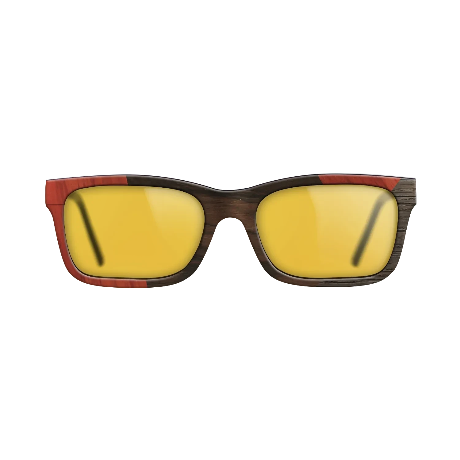 Ziricote Dark Quartered,Fumed Oak,Poplar Dyed: Red: Angle Cut - The Sage - Rectangle - SIRIS wood optic