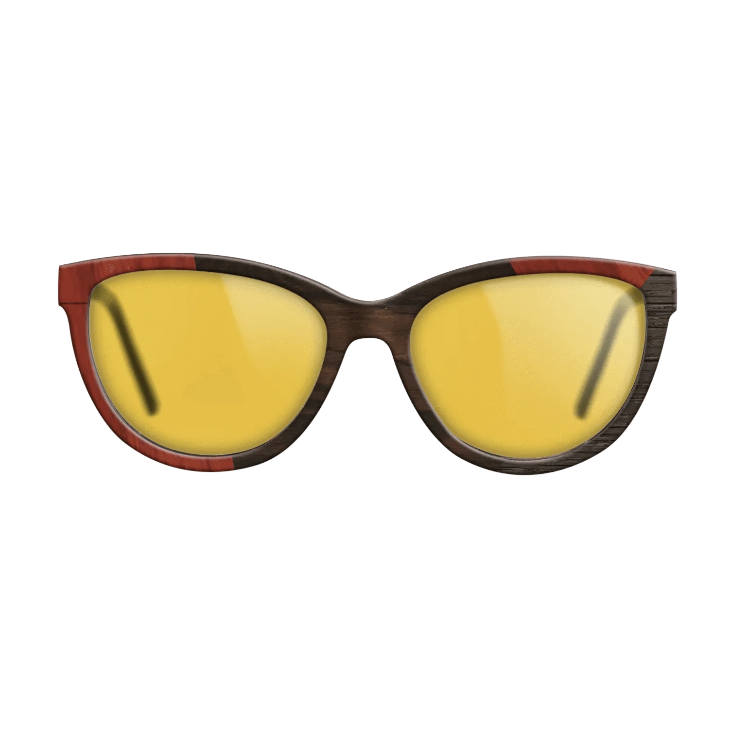 Ziricote Dark Quartered,Fumed Oak,Poplar Dyed: Red: Angle Cut - The Maiden - Cat - SIRIS wood optic