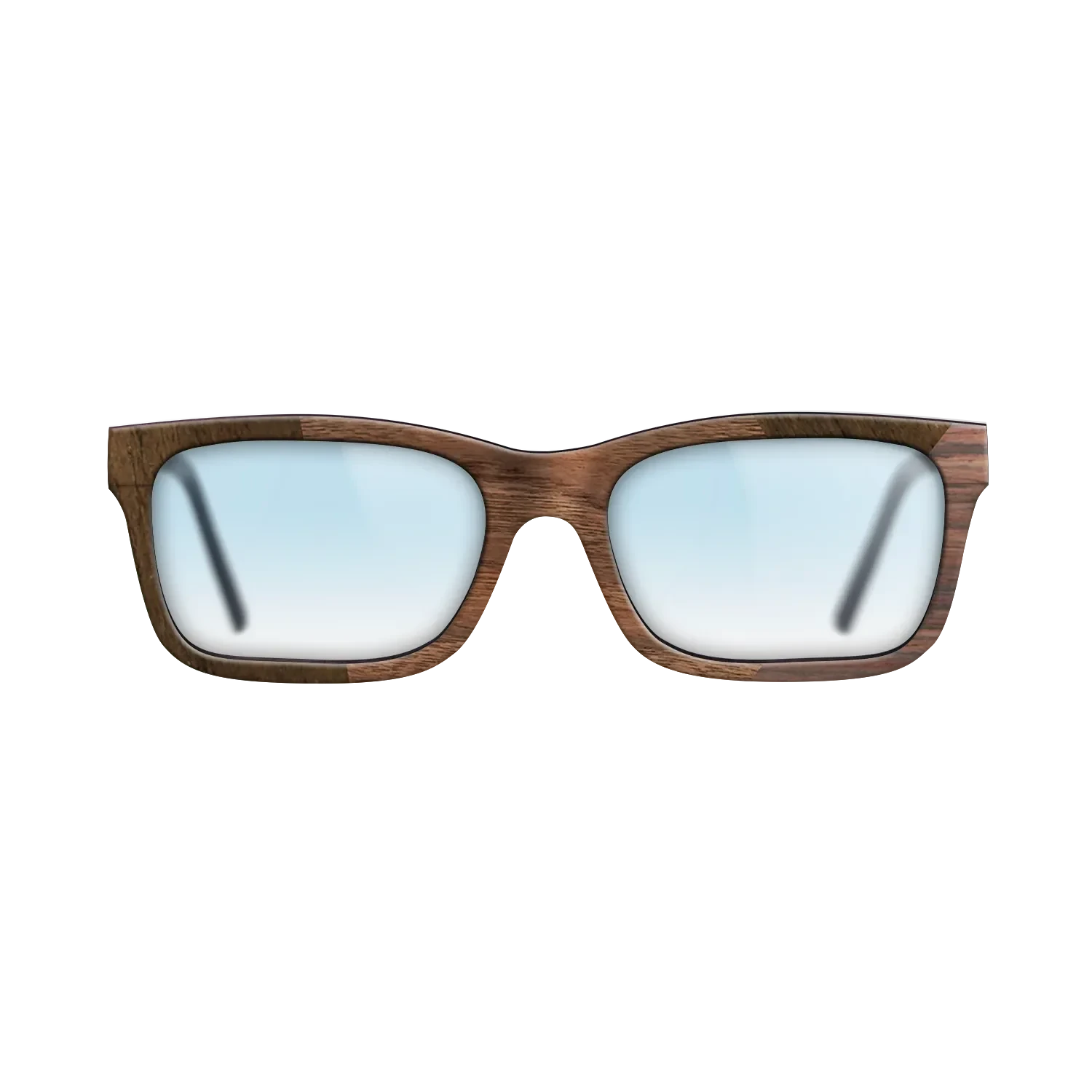 Walnut Claro Dark,Ziricote Light Quartered,Santos Rosewood Dark: Angle Cut - The Sage - Rectangle - SIRIS wood optic