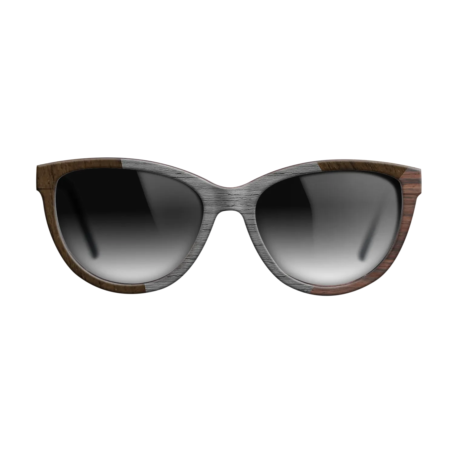 Poplar Dyed: Grey,Ziricote Dark Quartered,Rosewood Reconstituted: Angle Cut - The Maiden - Cat - SIRIS wood optic