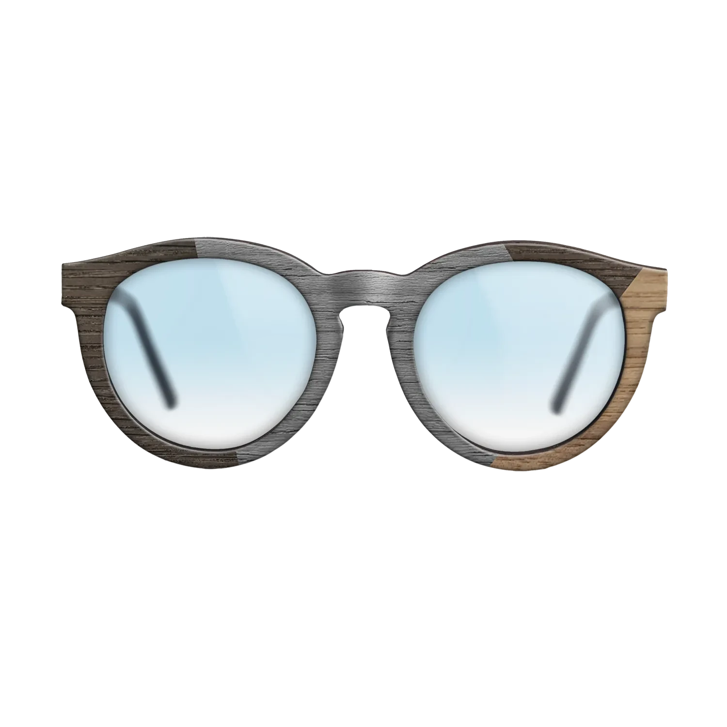 Poplar Dyed: Grey,Fumed Oak,Walnut: Straight Grain: Angle Cut - The Rebel - Round - SIRIS wood optic