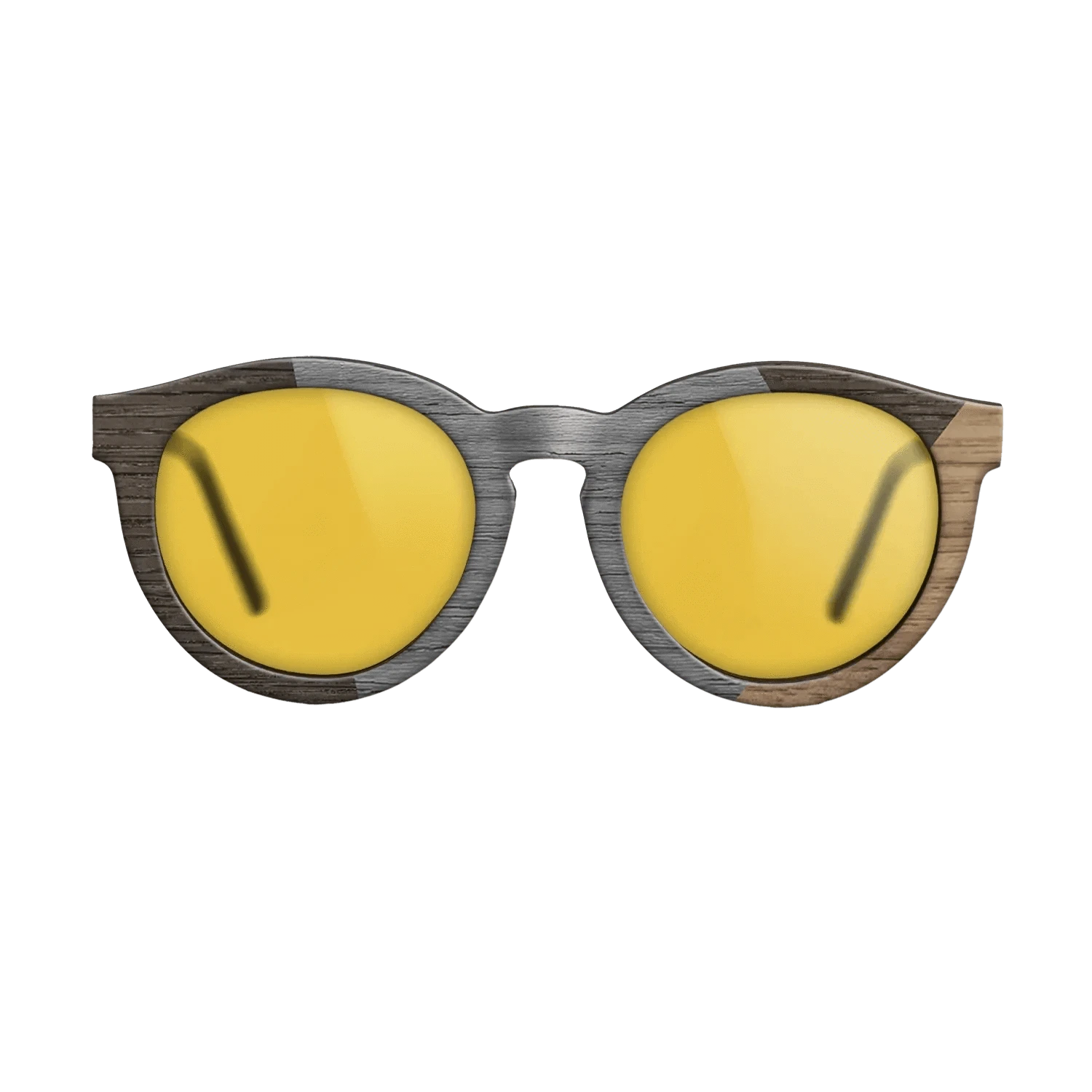Poplar Dyed: Grey,Fumed Oak,Walnut: Straight Grain: Angle Cut - The Rebel - Round - SIRIS wood optic