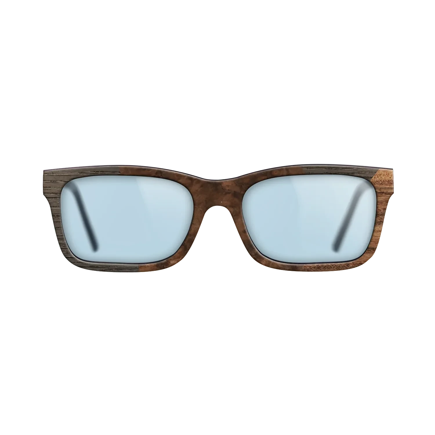 Walnut Burl,Fumed Oak,Santos Rosewood Dark: Angle Cut - The Sage - Rectangle - SIRIS wood optic