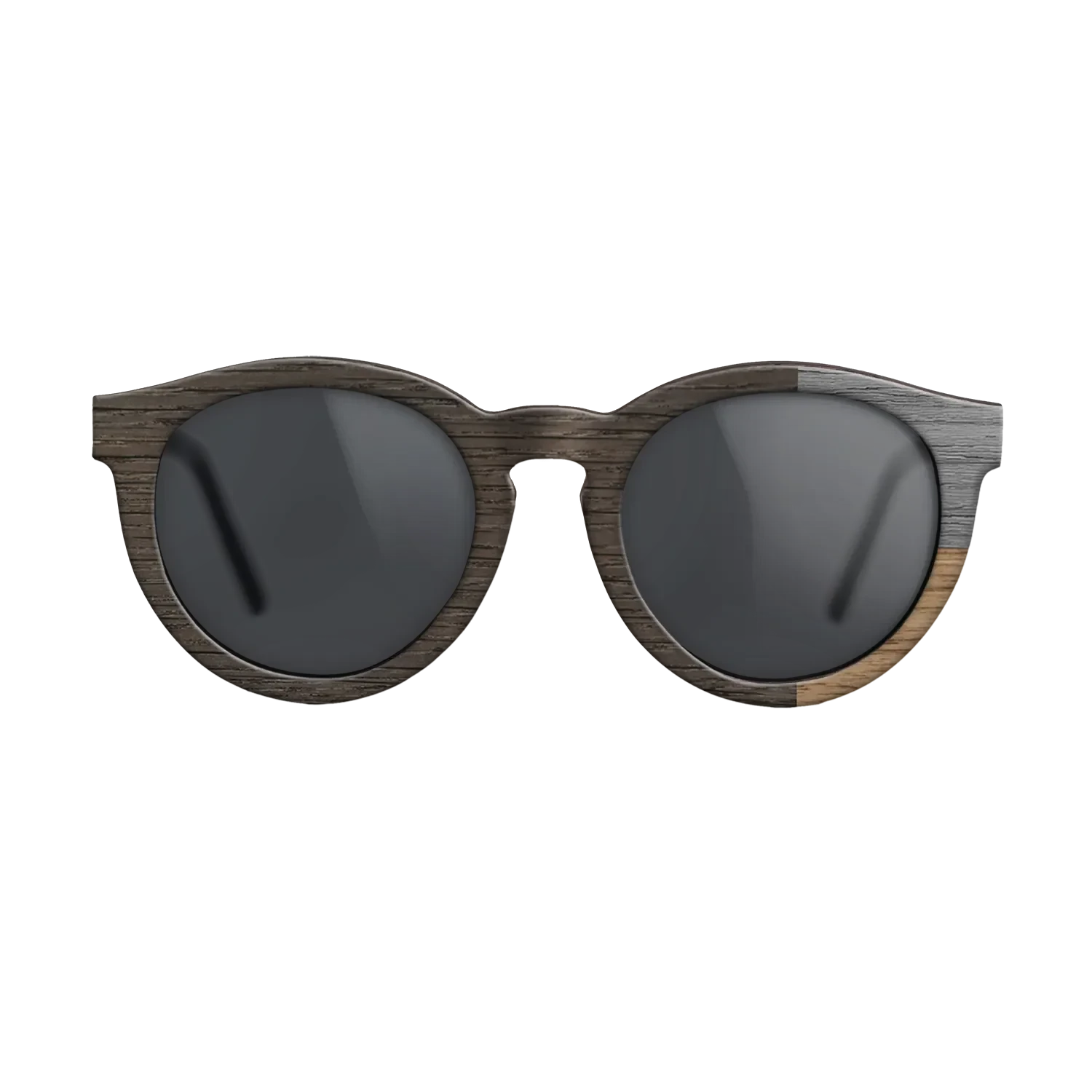 Walnut: Straight Grain,Fumed Oak,Poplar Dyed: Grey: Cubic Cuts - The Rebel - Round - SIRIS wood optic