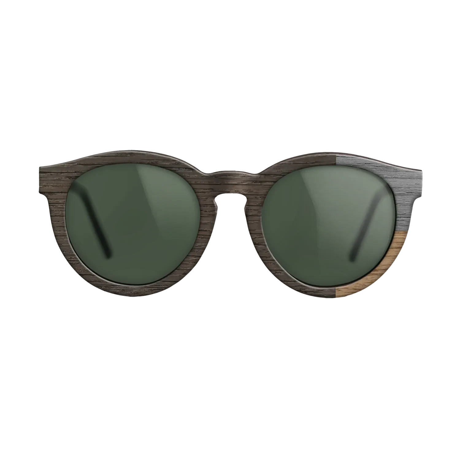 Walnut: Straight Grain,Fumed Oak,Poplar Dyed: Grey: Cubic Cuts - The Rebel - Round - SIRIS wood optic