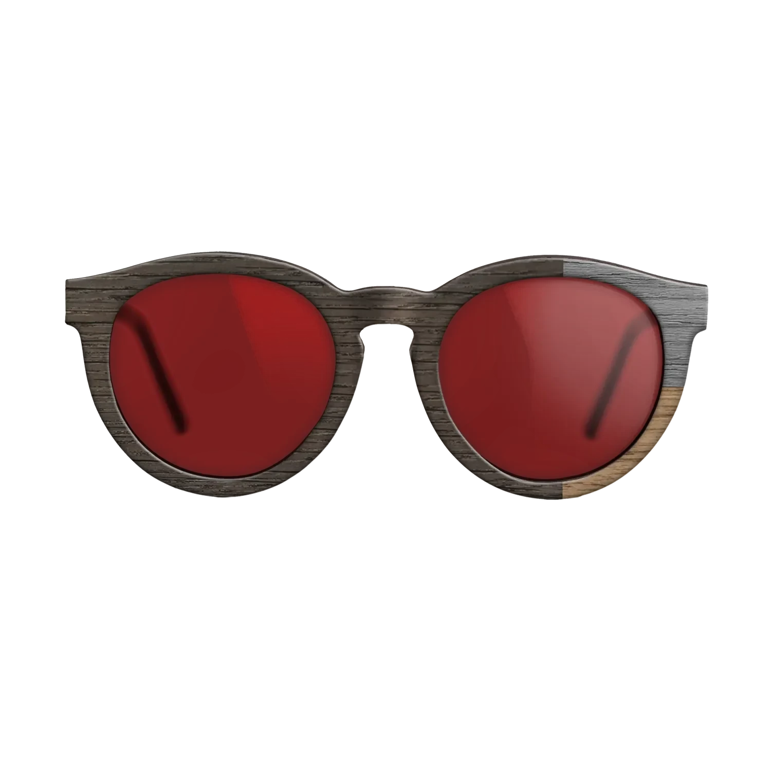 Walnut: Straight Grain,Fumed Oak,Poplar Dyed: Grey: Cubic Cuts - The Rebel - Round - SIRIS wood optic