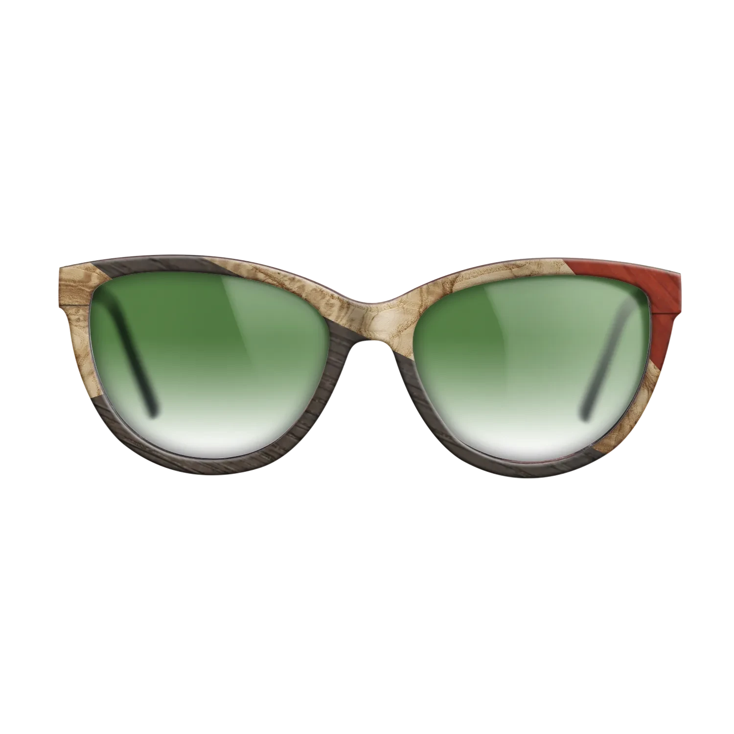 Olive Burl,Italian Ebony,Poplar Dyed: Red,Fumed Oak: Geometric - The Maiden - Cat - SIRIS wood optic