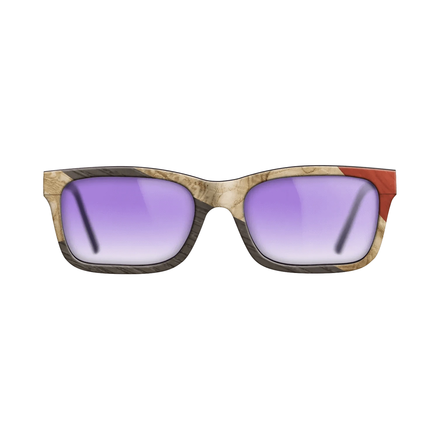 Olive Burl,Italian Ebony,Poplar Dyed: Red,Fumed Oak: Geometric - The Sage - Rectangle - SIRIS wood optic