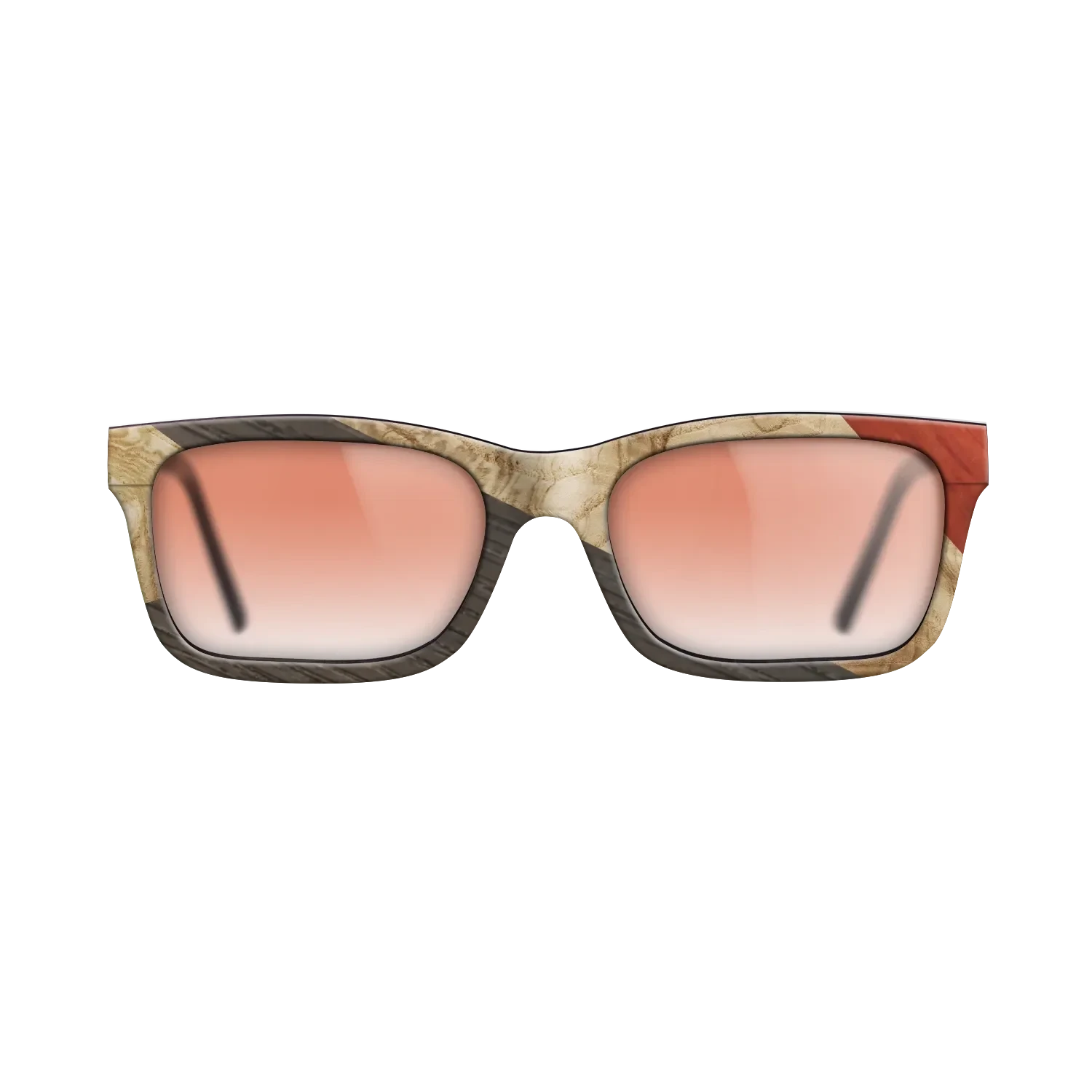 Olive Burl,Italian Ebony,Poplar Dyed: Red,Fumed Oak: Geometric - The Sage - Rectangle - SIRIS wood optic