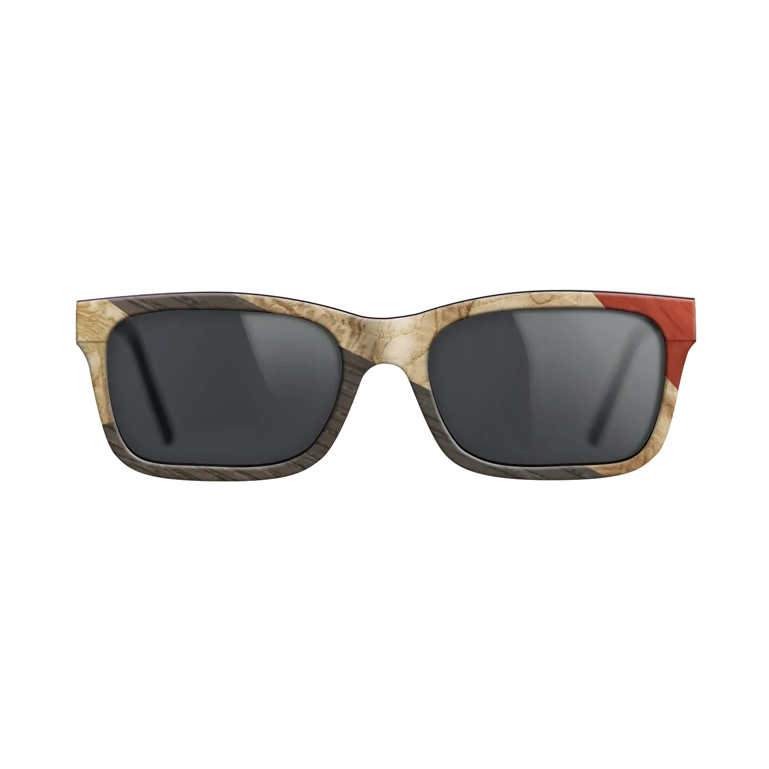 Olive Burl,Italian Ebony,Poplar Dyed: Red,Fumed Oak: Geometric - The Sage - Rectangle - SIRIS wood optic