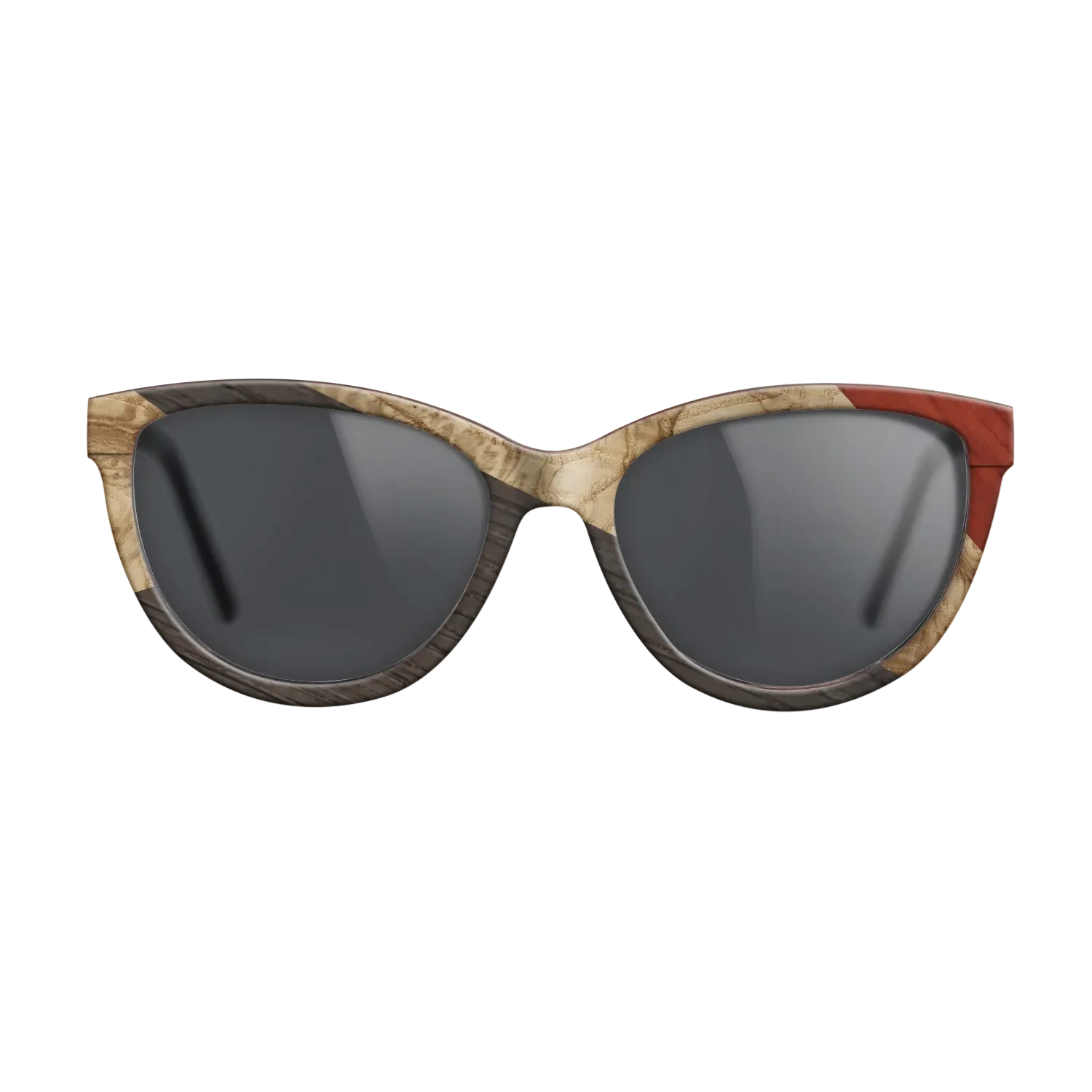 Olive Burl,Italian Ebony,Poplar Dyed: Red,Fumed Oak: Geometric - The Maiden - Cat - SIRIS wood optic