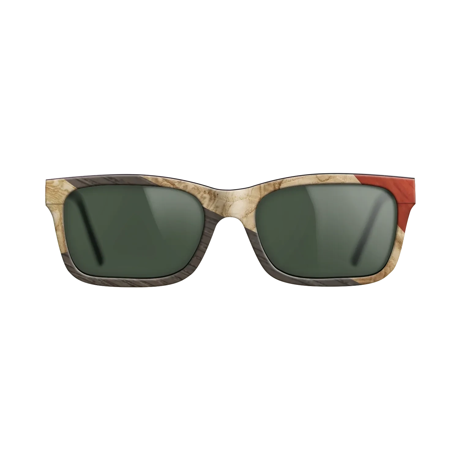 Olive Burl,Italian Ebony,Poplar Dyed: Red,Fumed Oak: Geometric - The Sage - Rectangle - SIRIS wood optic