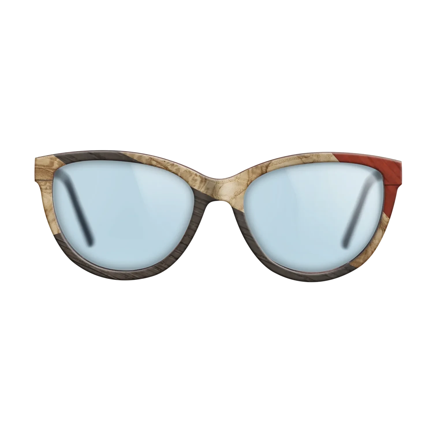 Olive Burl,Italian Ebony,Poplar Dyed: Red,Fumed Oak: Geometric - The Maiden - Cat - SIRIS wood optic