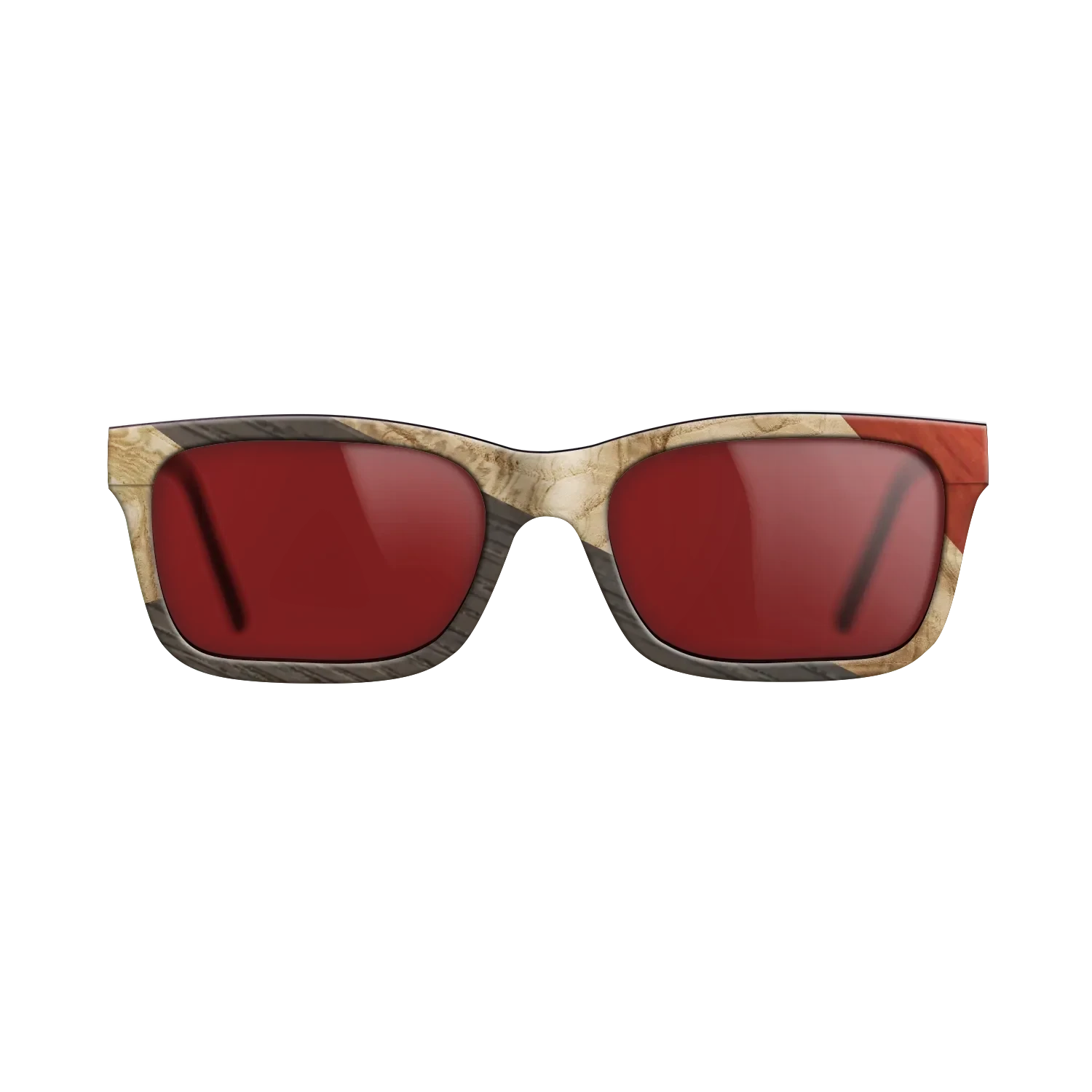 Olive Burl,Italian Ebony,Poplar Dyed: Red,Fumed Oak: Geometric - The Sage - Rectangle - SIRIS wood optic
