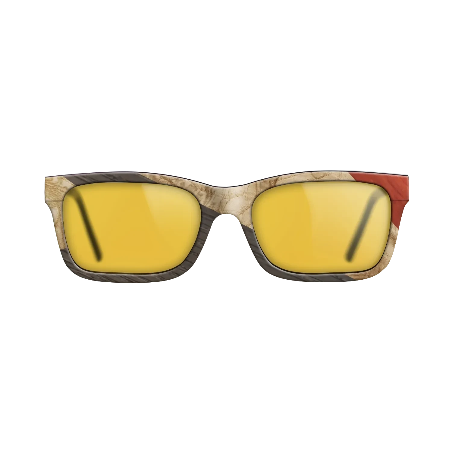 Olive Burl,Italian Ebony,Poplar Dyed: Red,Fumed Oak: Geometric - The Sage - Rectangle - SIRIS wood optic