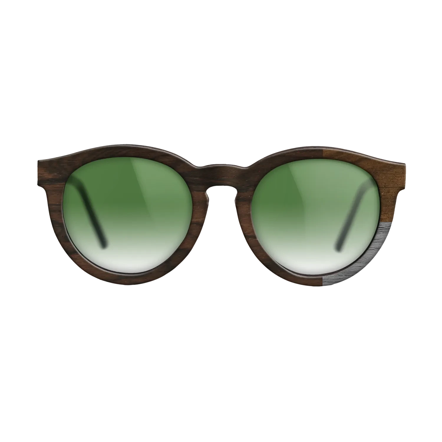 Poplar Dyed: Grey,Ziricote Light Quartered,Ziricote Dark Quartered: Cubic Cuts - The Rebel - Round - SIRIS wood optic