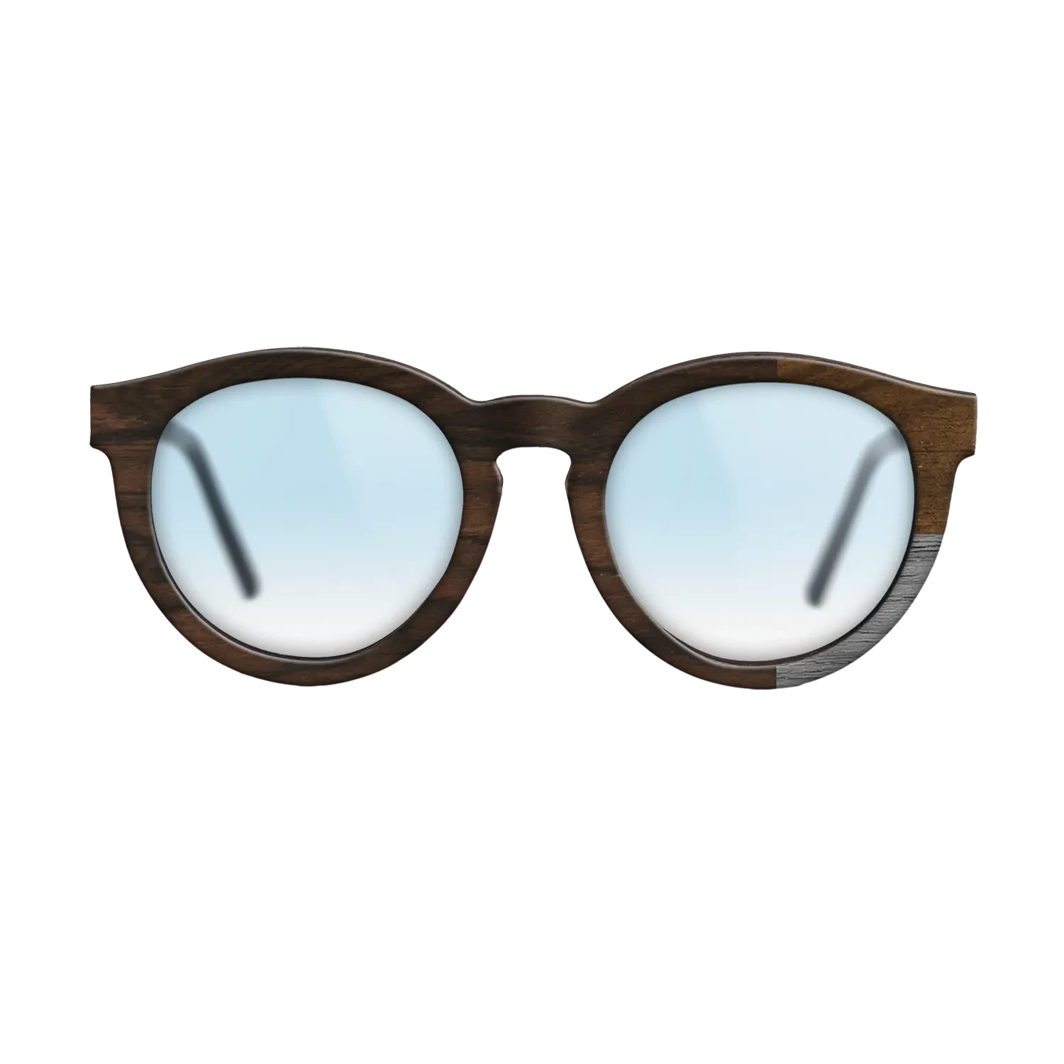 Poplar Dyed: Grey,Ziricote Light Quartered,Ziricote Dark Quartered: Cubic Cuts - The Rebel - Round - SIRIS wood optic