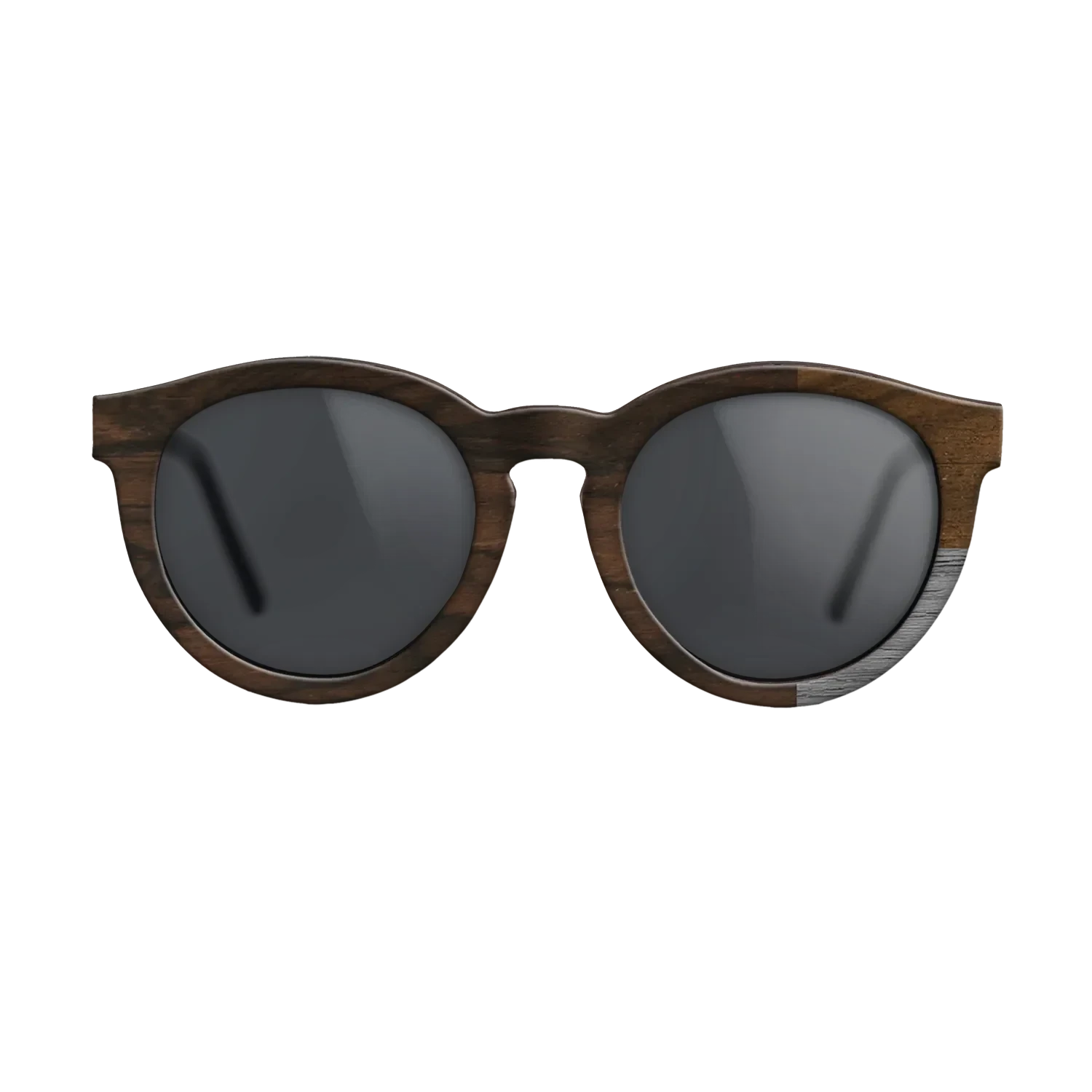 Poplar Dyed: Grey,Ziricote Light Quartered,Ziricote Dark Quartered: Cubic Cuts - The Rebel - Round - SIRIS wood optic