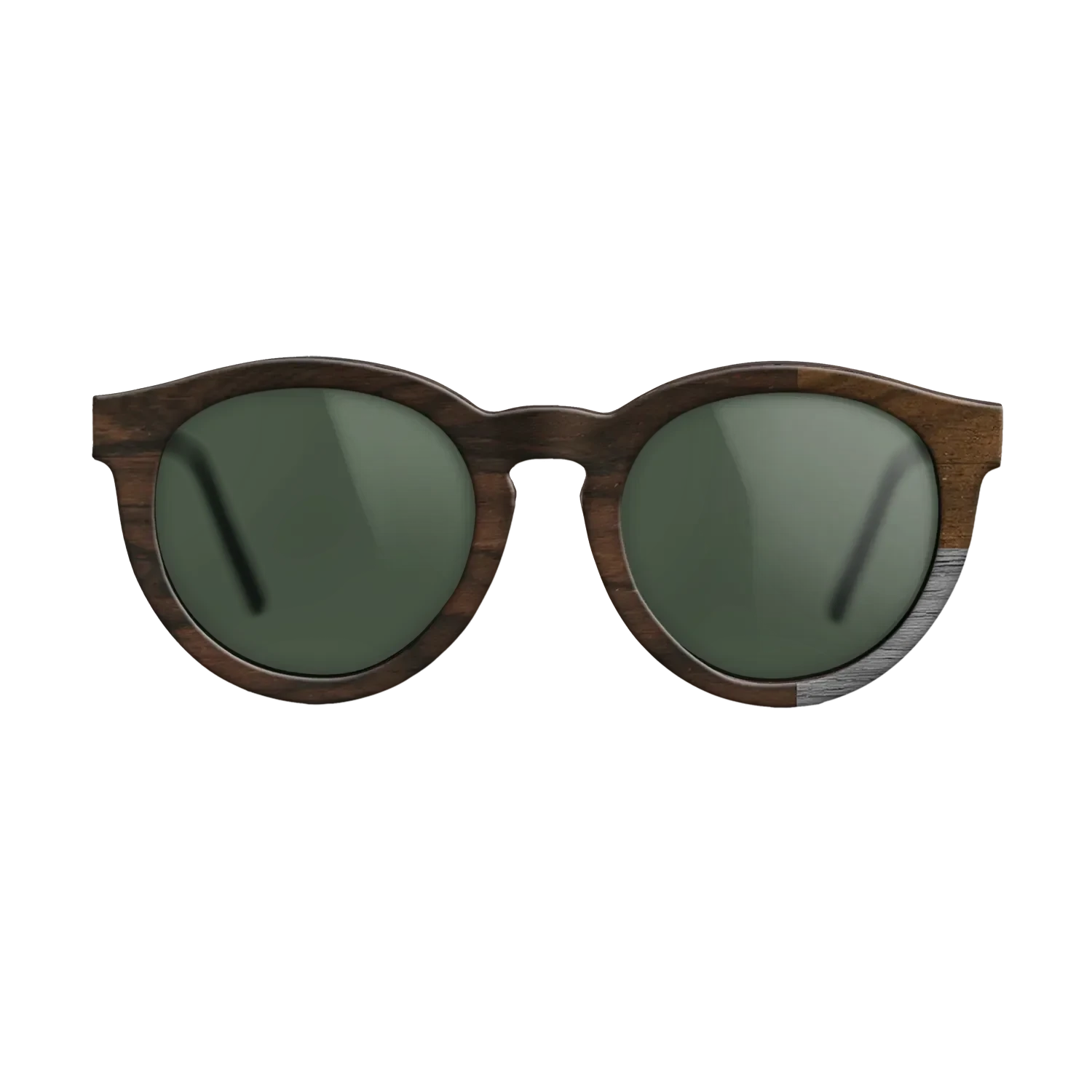 Poplar Dyed: Grey,Ziricote Light Quartered,Ziricote Dark Quartered: Cubic Cuts - The Rebel - Round - SIRIS wood optic