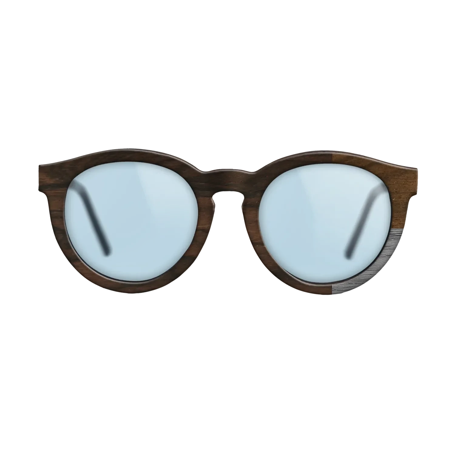 Poplar Dyed: Grey,Ziricote Light Quartered,Ziricote Dark Quartered: Cubic Cuts - The Rebel - Round - SIRIS wood optic