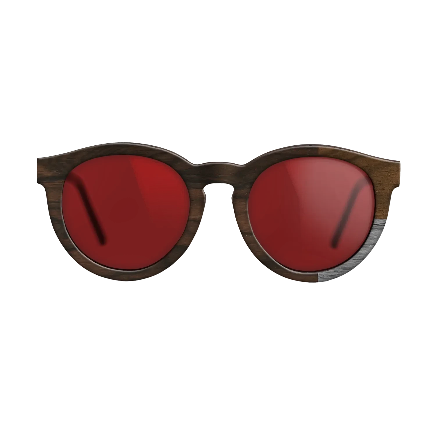 Poplar Dyed: Grey,Ziricote Light Quartered,Ziricote Dark Quartered: Cubic Cuts - The Rebel - Round - SIRIS wood optic