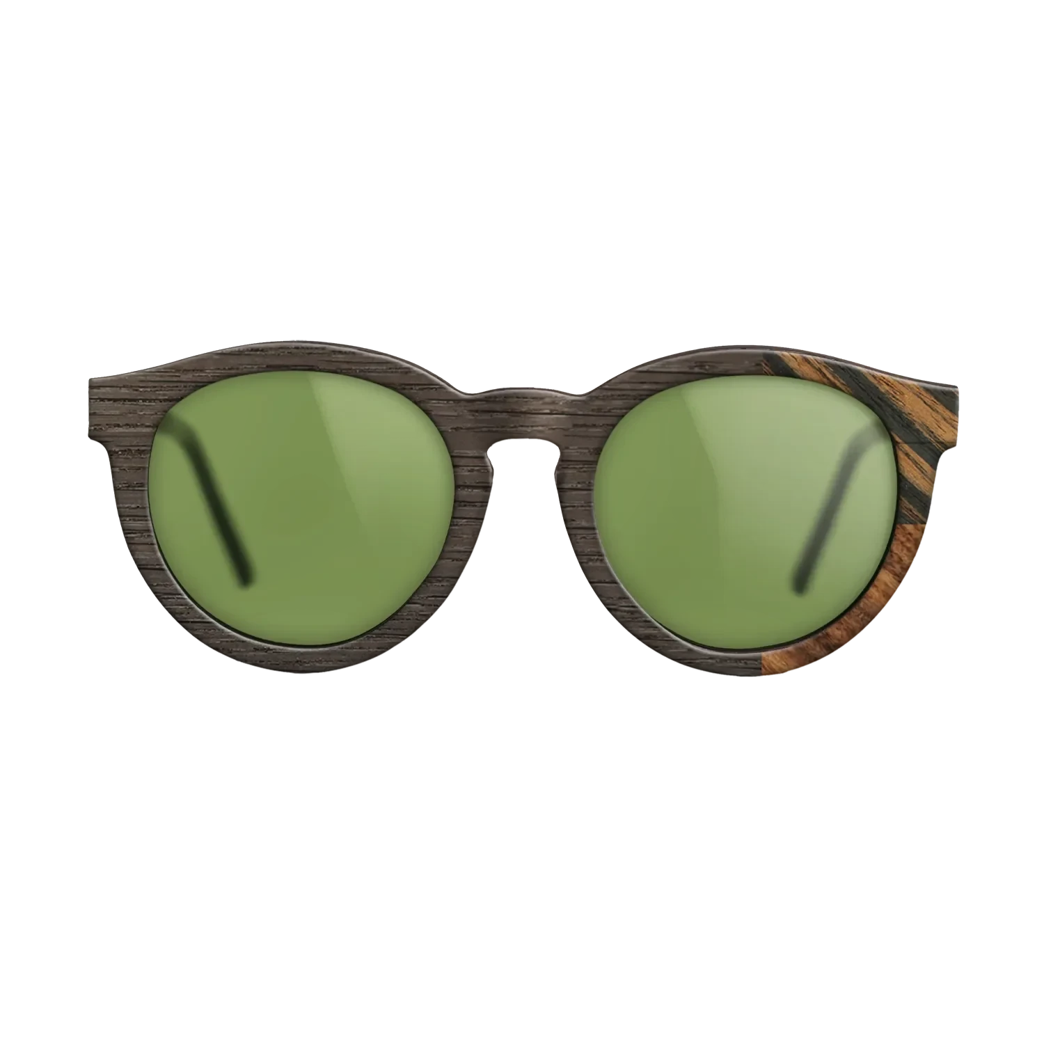 Santos Rosewood Dark,Fumed Oak,Italian Ebony: Cubic Cuts - The Rebel - Round - SIRIS wood optic