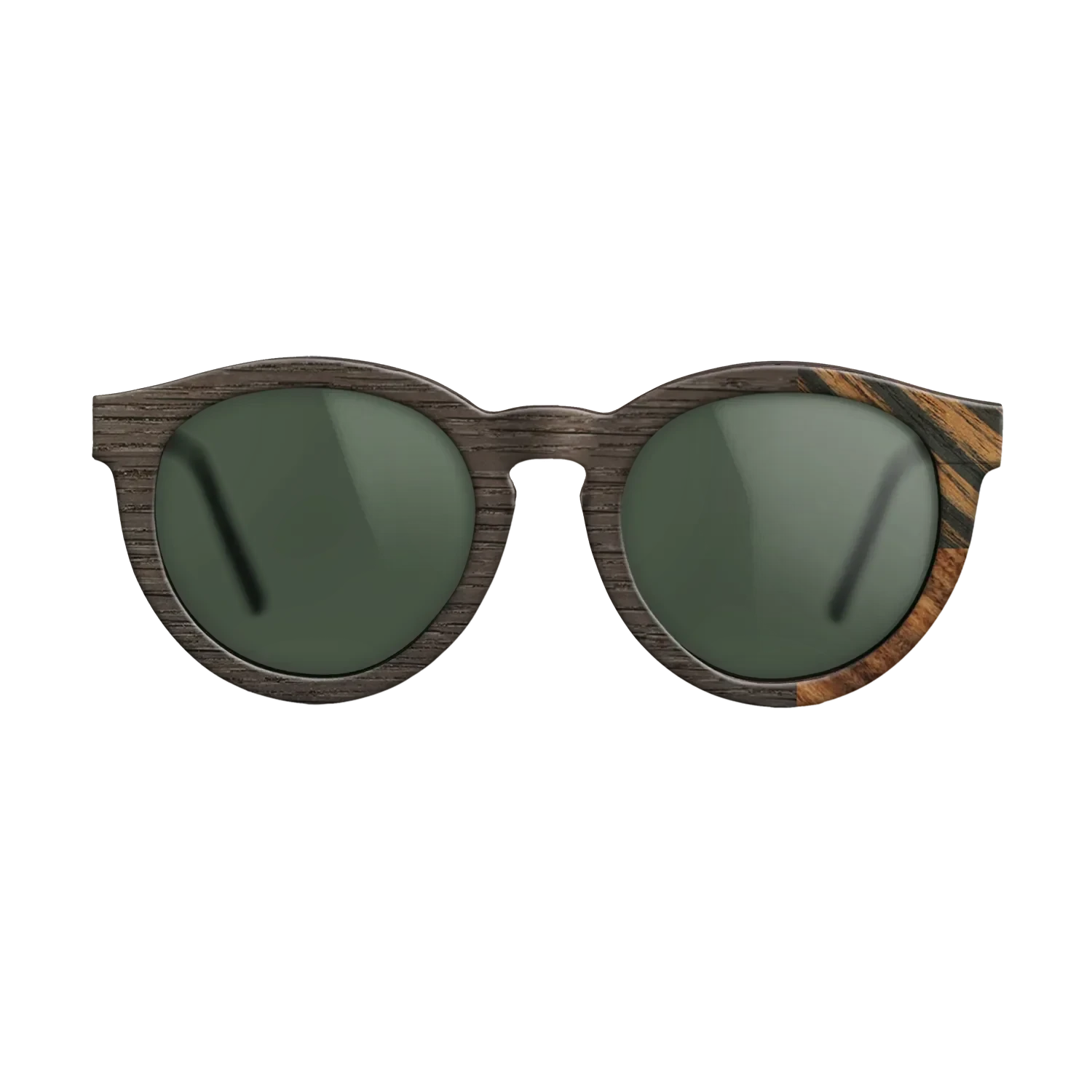 Santos Rosewood Dark,Fumed Oak,Italian Ebony: Cubic Cuts - The Rebel - Round - SIRIS wood optic