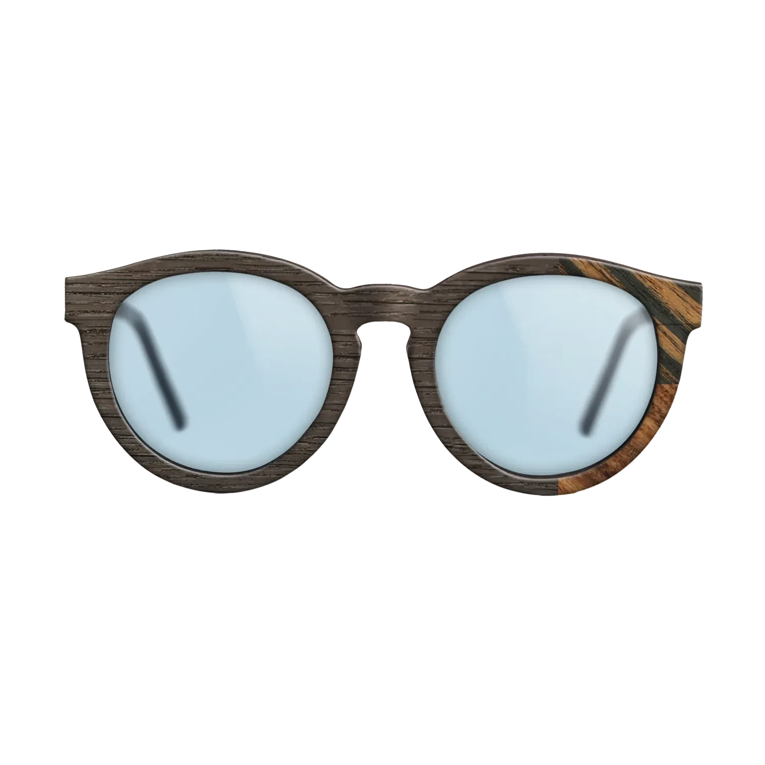 Santos Rosewood Dark,Fumed Oak,Italian Ebony: Cubic Cuts - The Rebel - Round - SIRIS wood optic