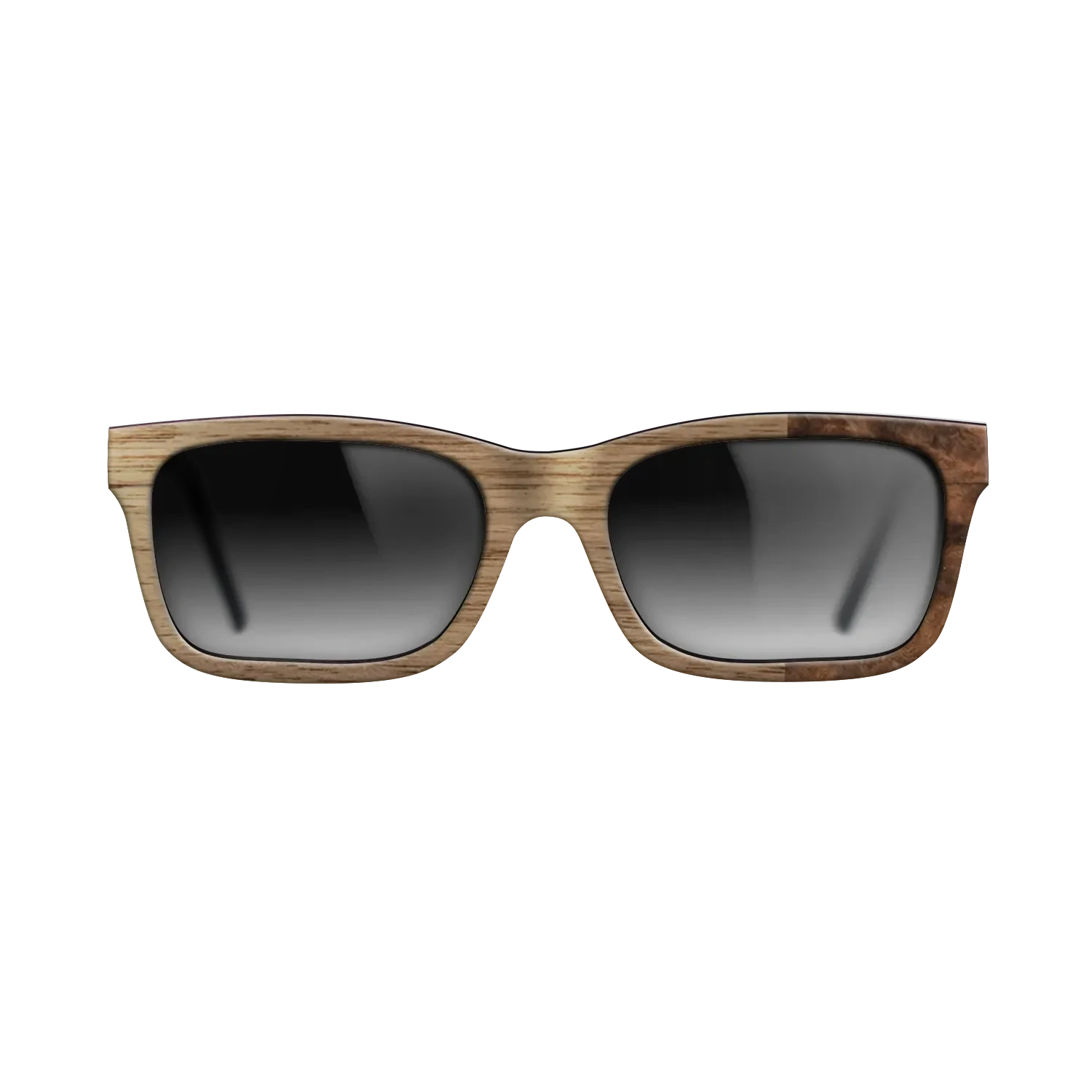 Walnut: Straight Grain, Walnut Burl: DiCut - The Sage - Rectangle - SIRIS wood optic