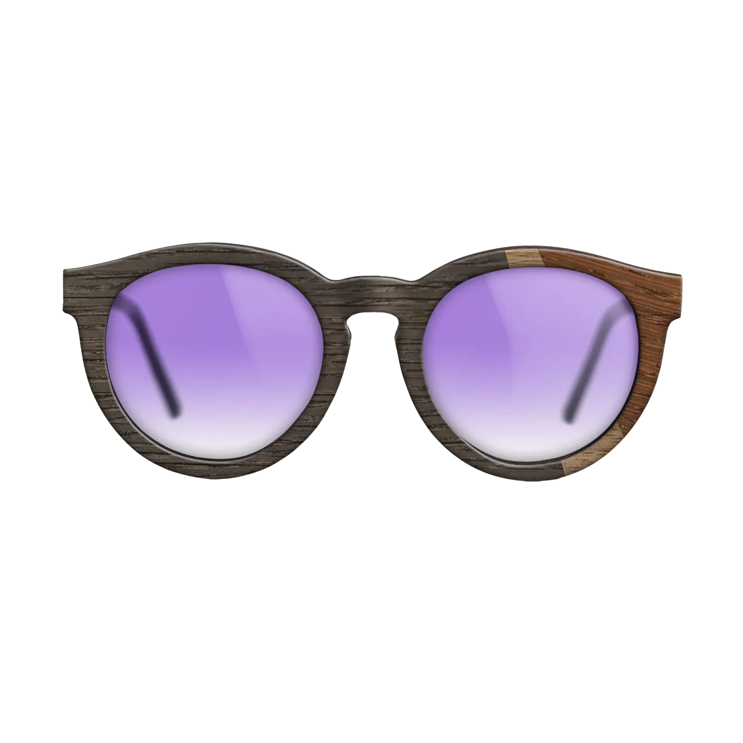 Walnut: Straight Grain,Fumed Oak,Wenge: Angle Cut - The Rebel - Round - SIRIS wood optic