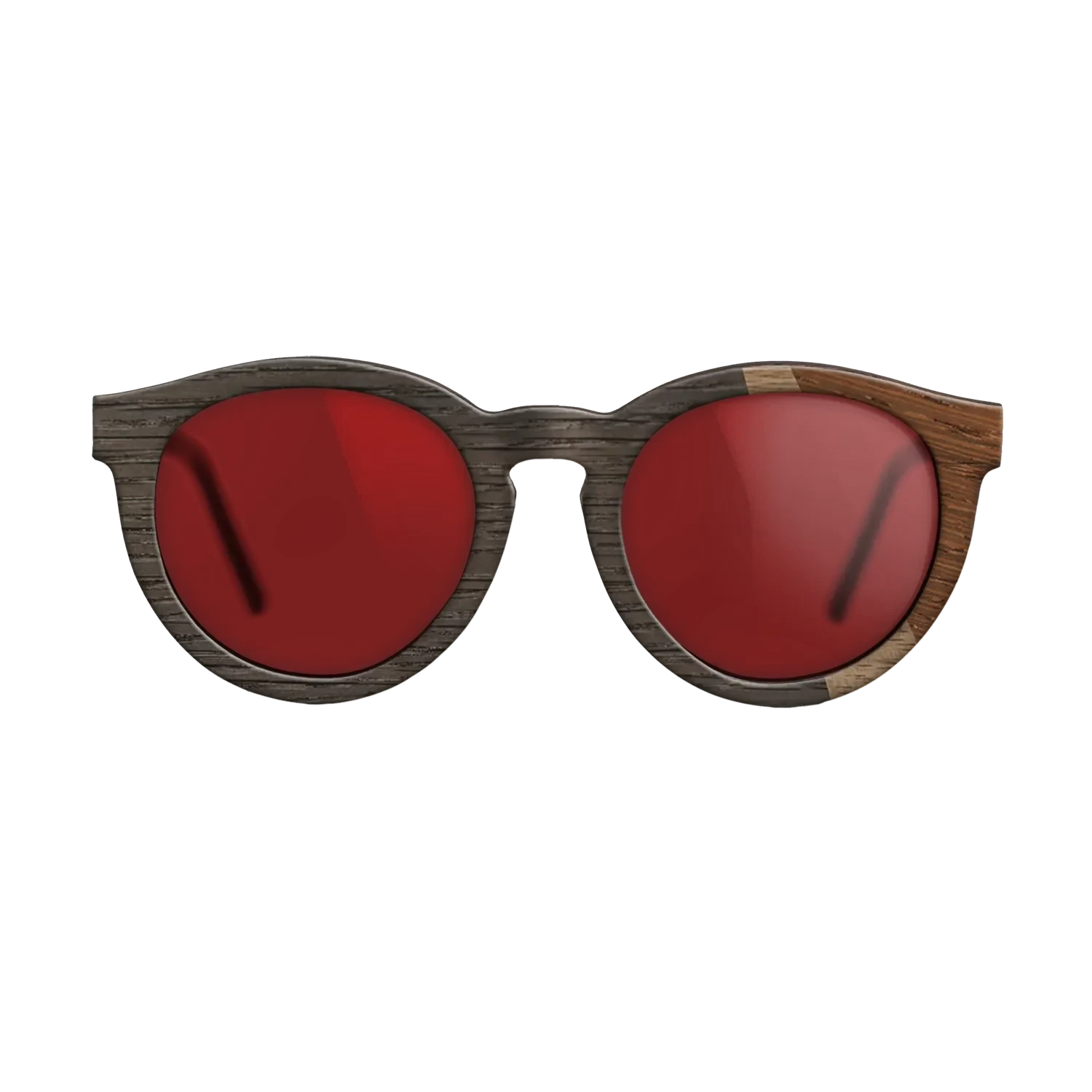 Walnut: Straight Grain,Fumed Oak,Wenge: Angle Cut - The Rebel - Round - SIRIS wood optic