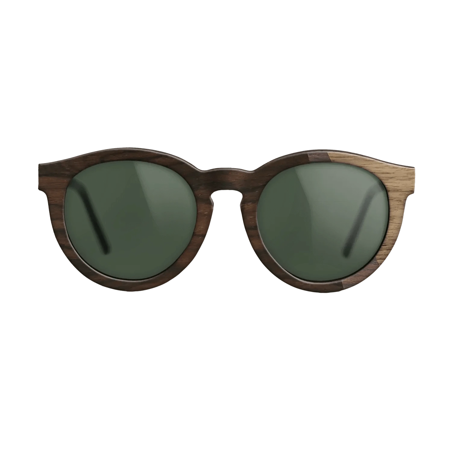 Ziricote Dark Quartered,Walnut Claro Dark,Walnut: Straight Grain: Angle Cut - The Rebel - Round - SIRIS wood optic