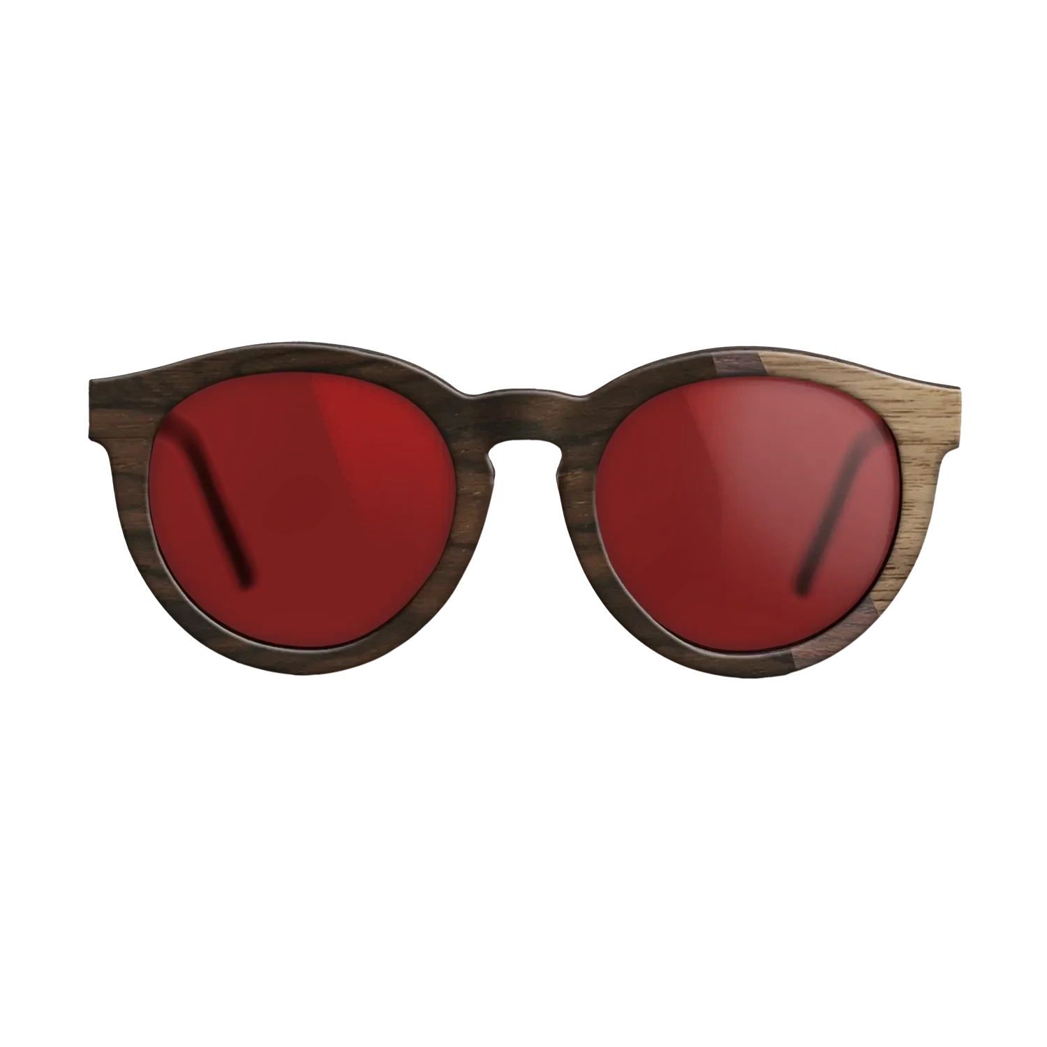 Ziricote Dark Quartered,Walnut Claro Dark,Walnut: Straight Grain: Angle Cut - The Rebel - Round - SIRIS wood optic