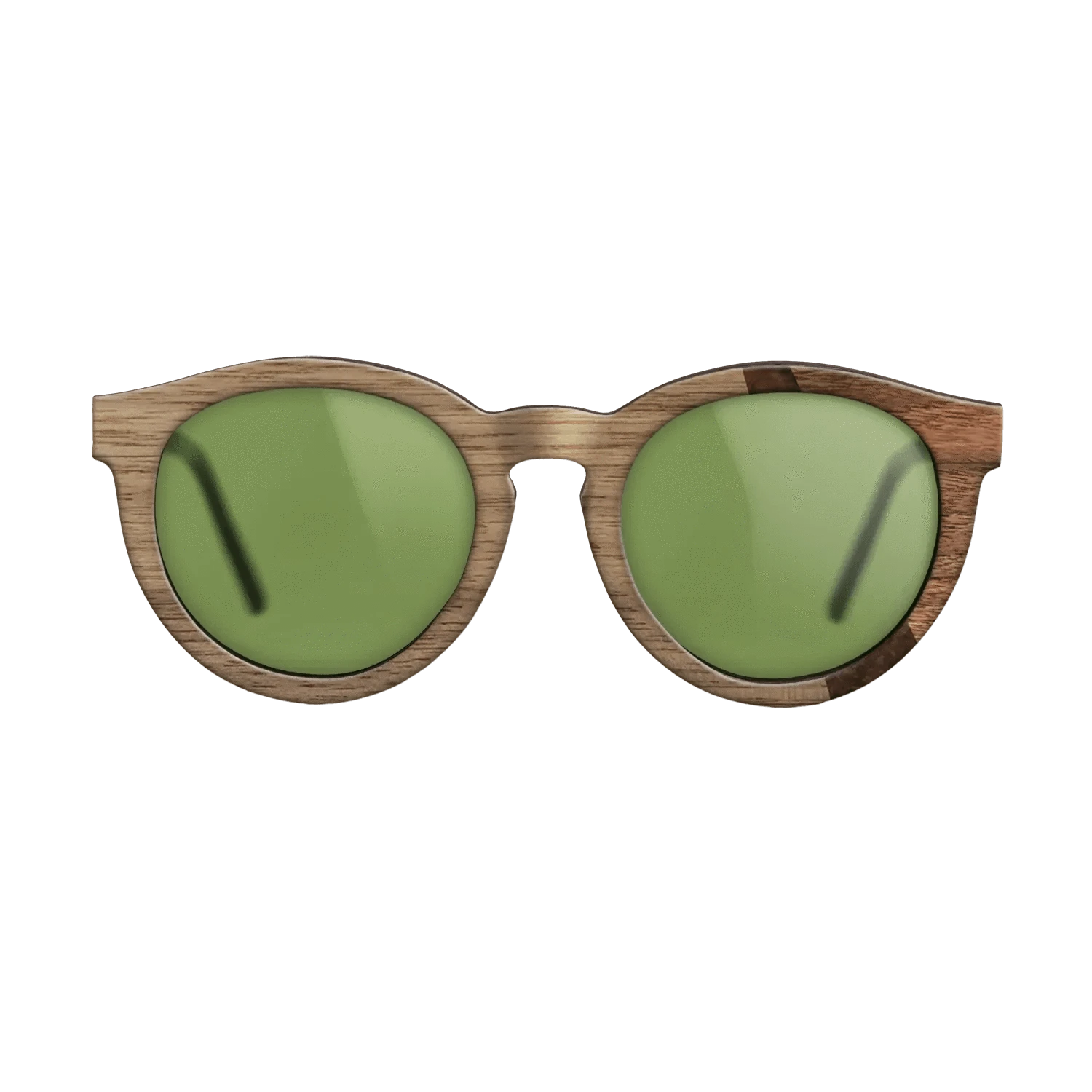 Walnut: Straight Grain,Walnut Burl,Walnut Claro Dark: Angle Cut - The Rebel - Round - SIRIS wood optic