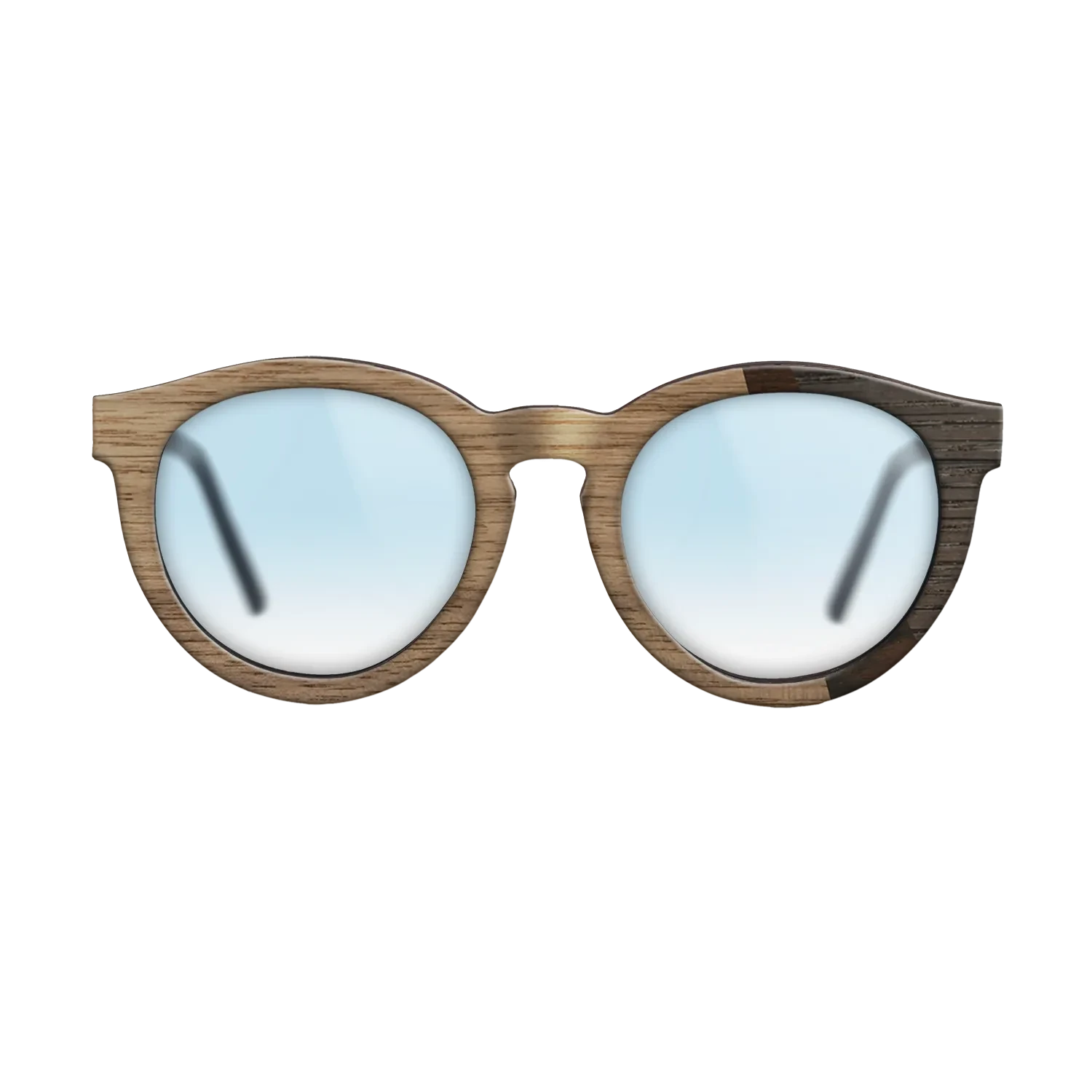 Walnut: Straight Grain,Fumed Eucalyptus,Ziricote Dark Quartered,Fumed Oak: Angle Cut - The Rebel - Round - SIRIS wood optic
